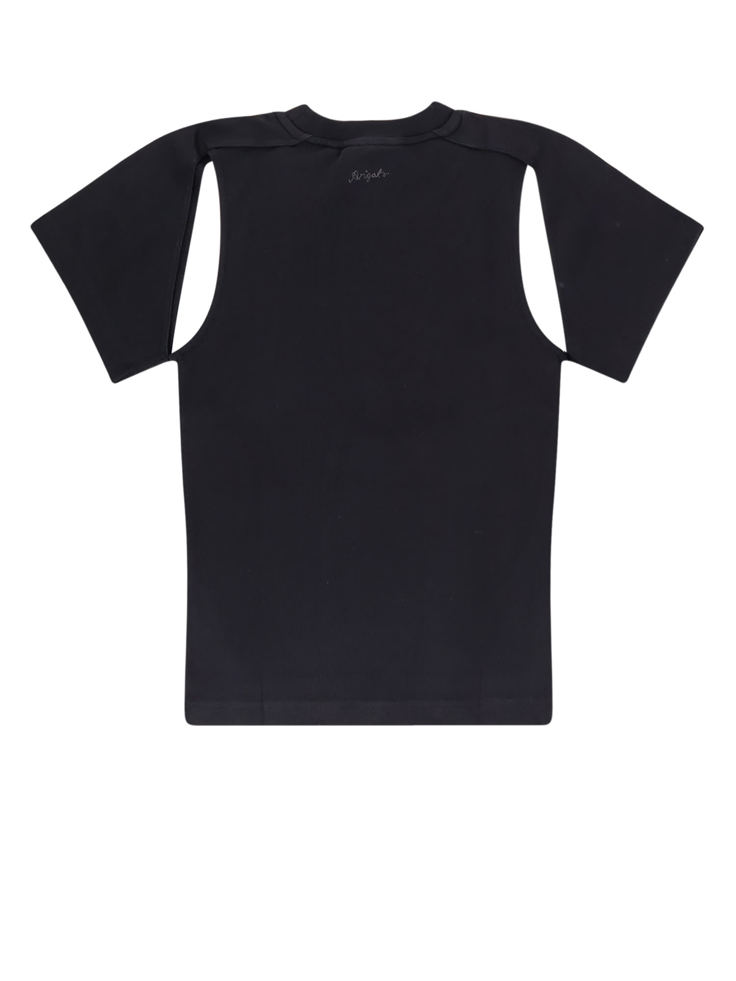 Axel Arigato Cotton T-shirt With Cut Out Details In Black