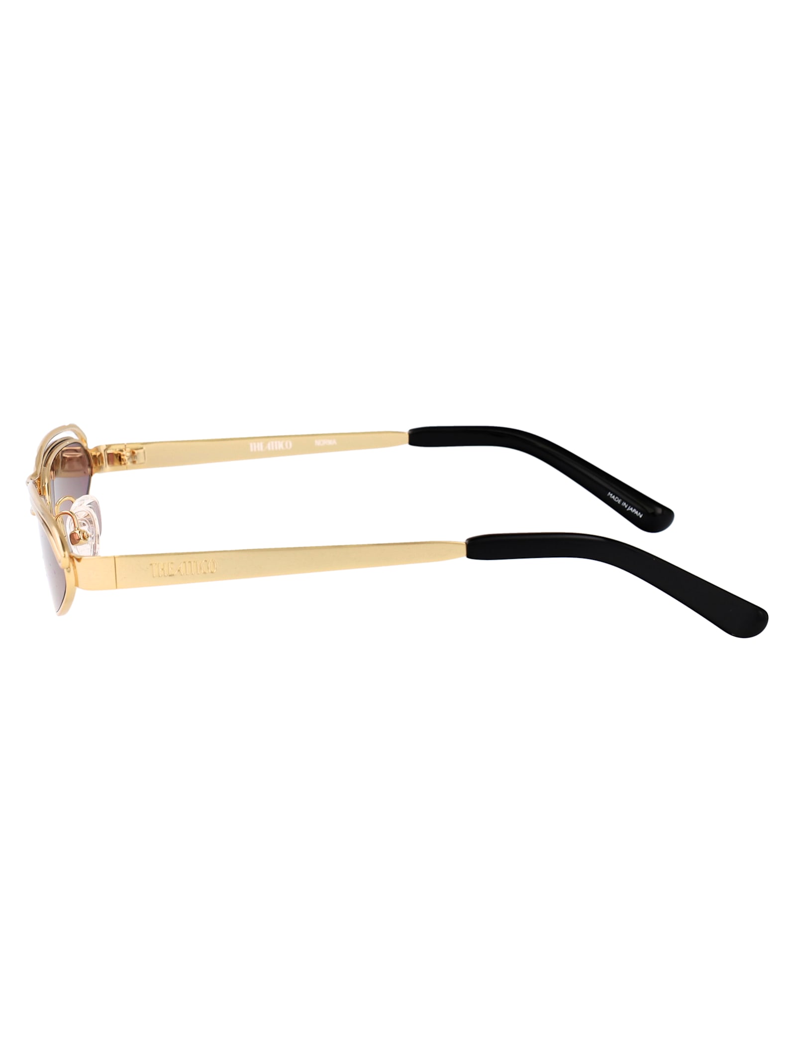 Attico Geometric Frame Sunglasses In Gold