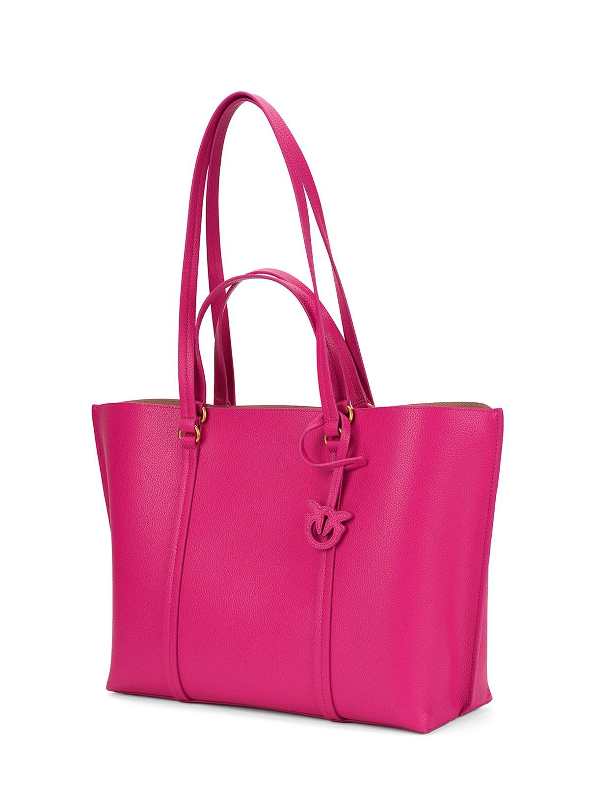 Shop Pinko Carrie Big Shopping Bag In Pink