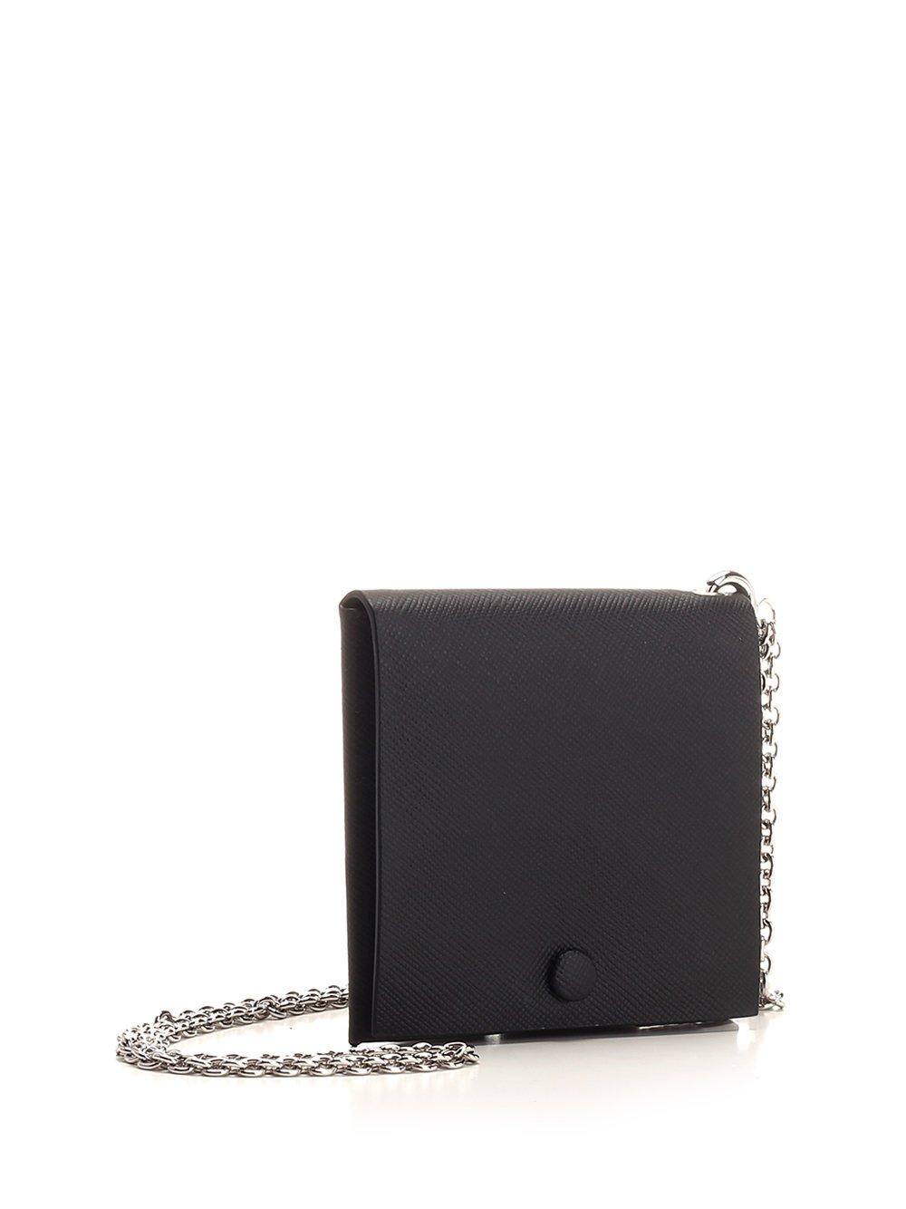 Shop Maison Margiela Four-stitch Bifold Cardholder In Black