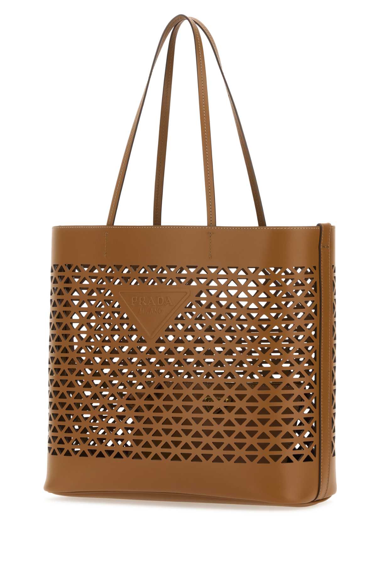 Shop Prada Caramel Leather Shopping Bag In Caramel0