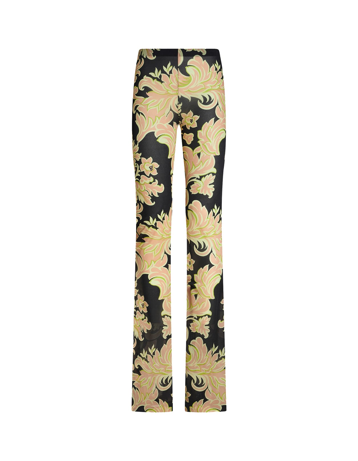 Shop Etro Black Printed Jersey Trousers