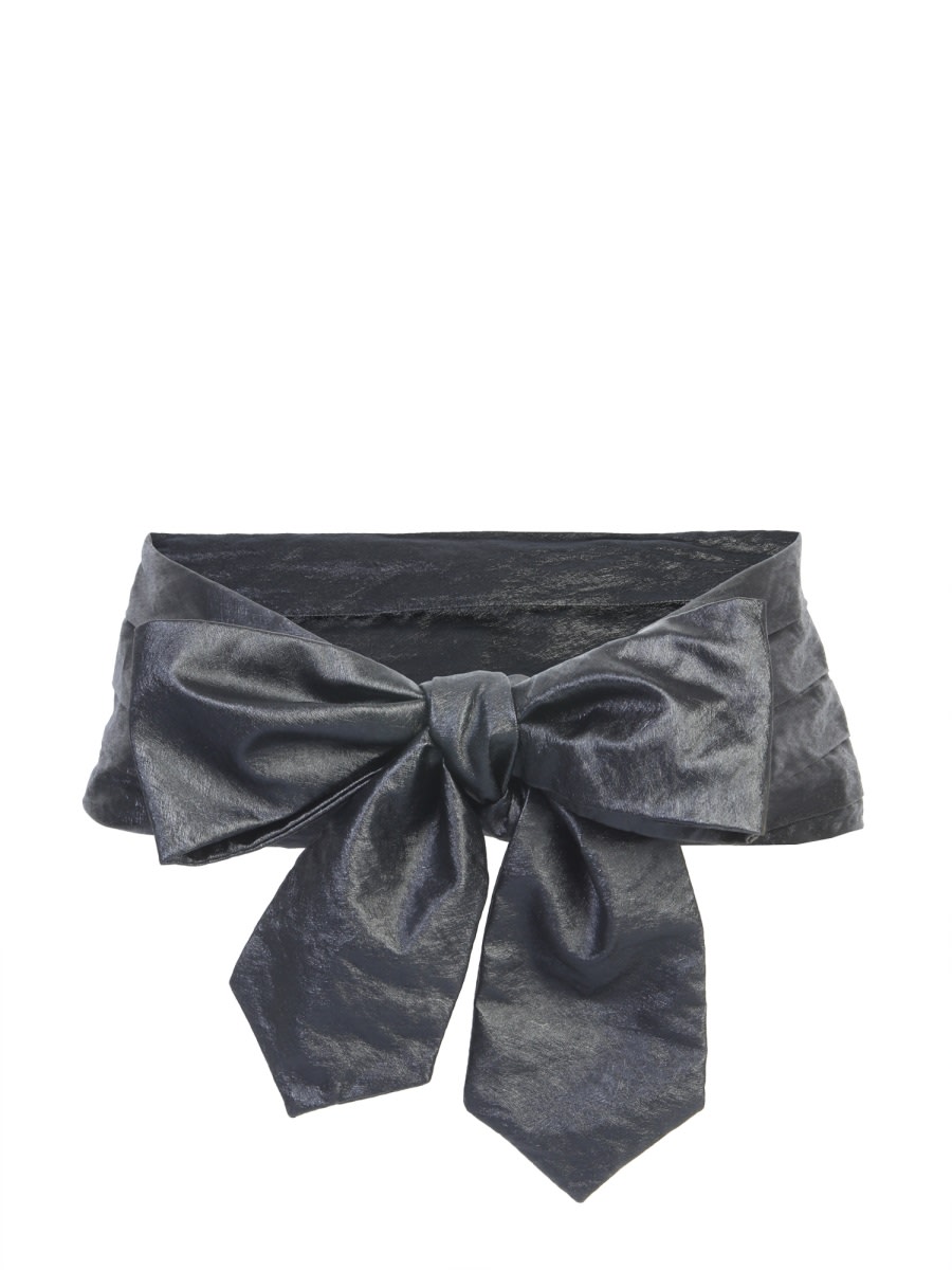 Shop Philosophy Di Lorenzo Serafini Soft Belt With Bow In Black