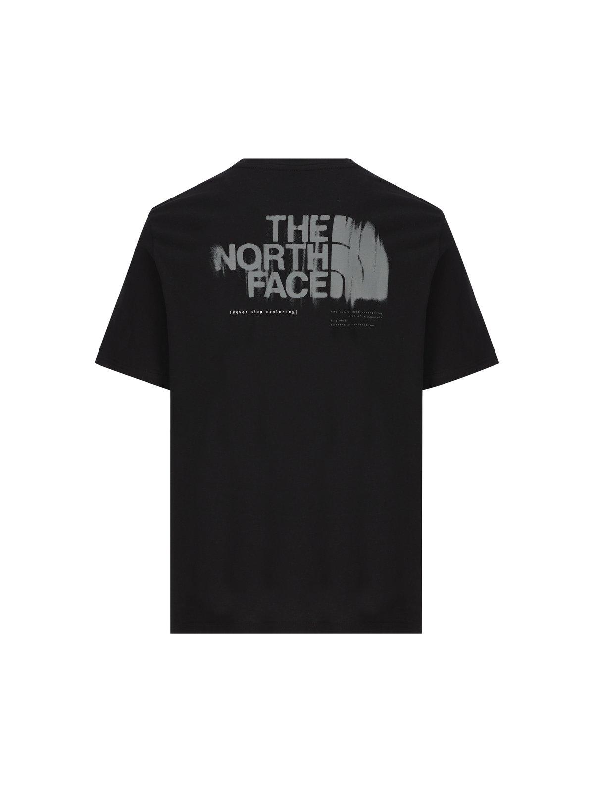 Shop The North Face Logo Printed Crewneck T-shirt In Tfn Black