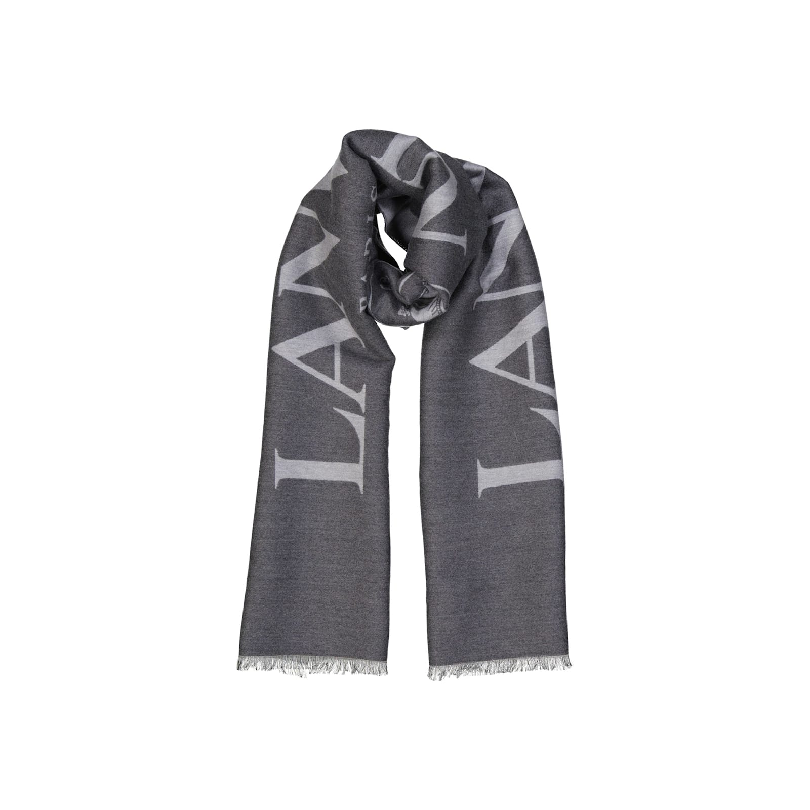 Lanvin P00058- Wool And Silk Scarf Women In Gray