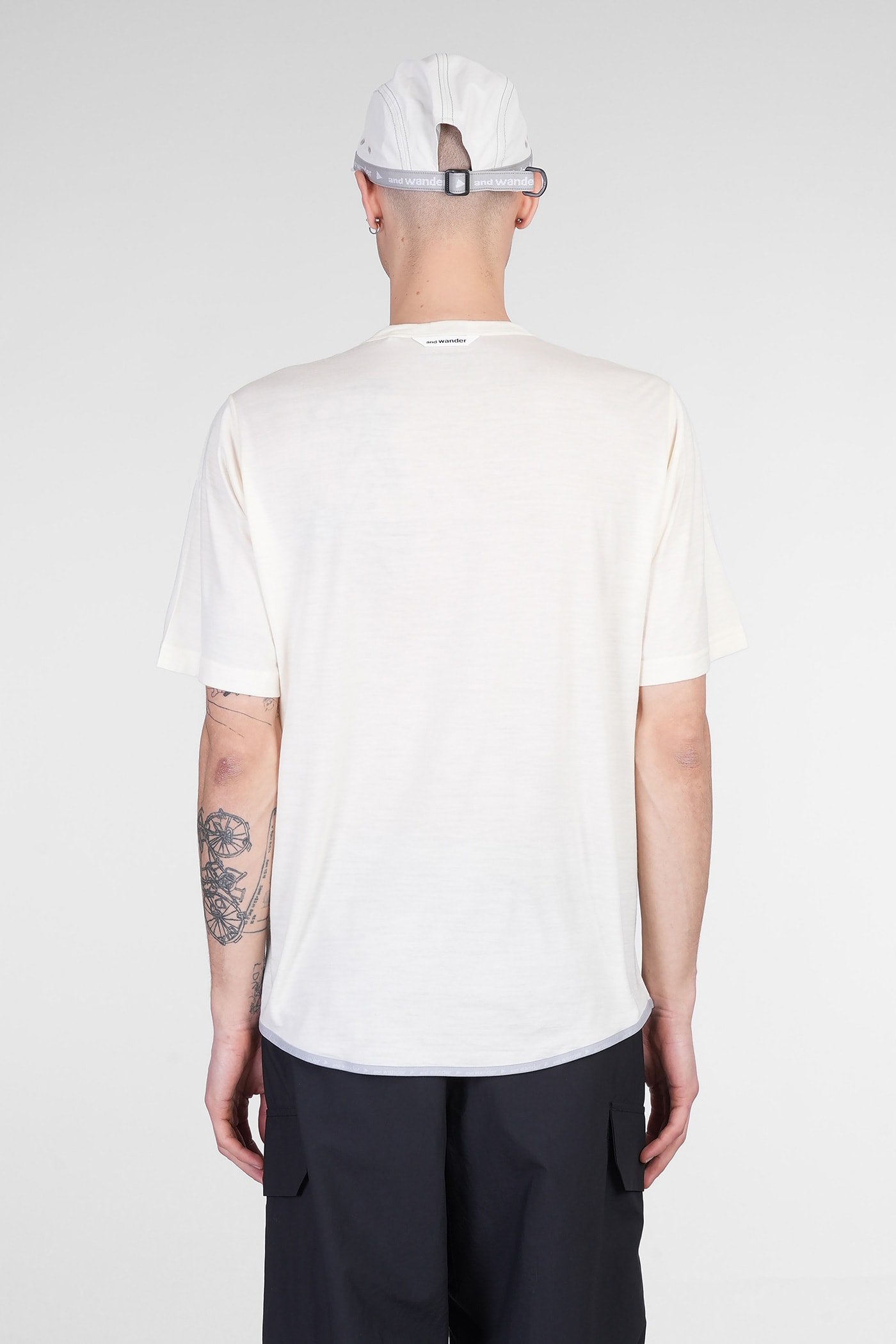 And Wander T-shirt In Beige Wool In Beige