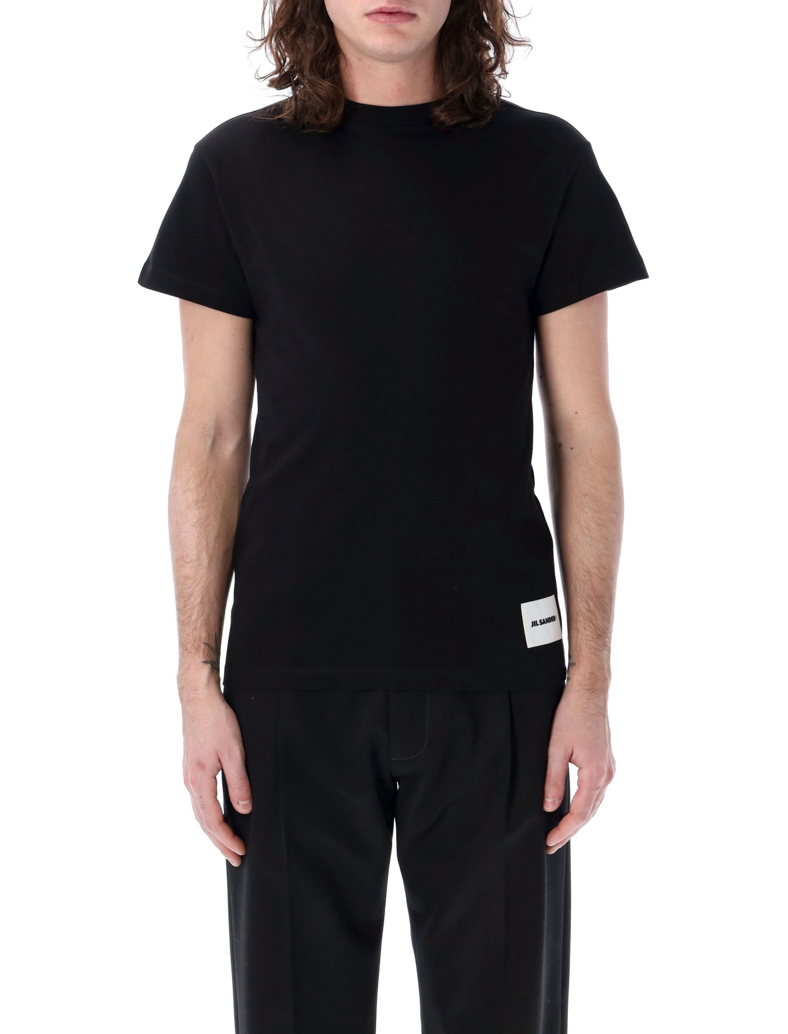 Shop Jil Sander 3-pack T-shirt In Black