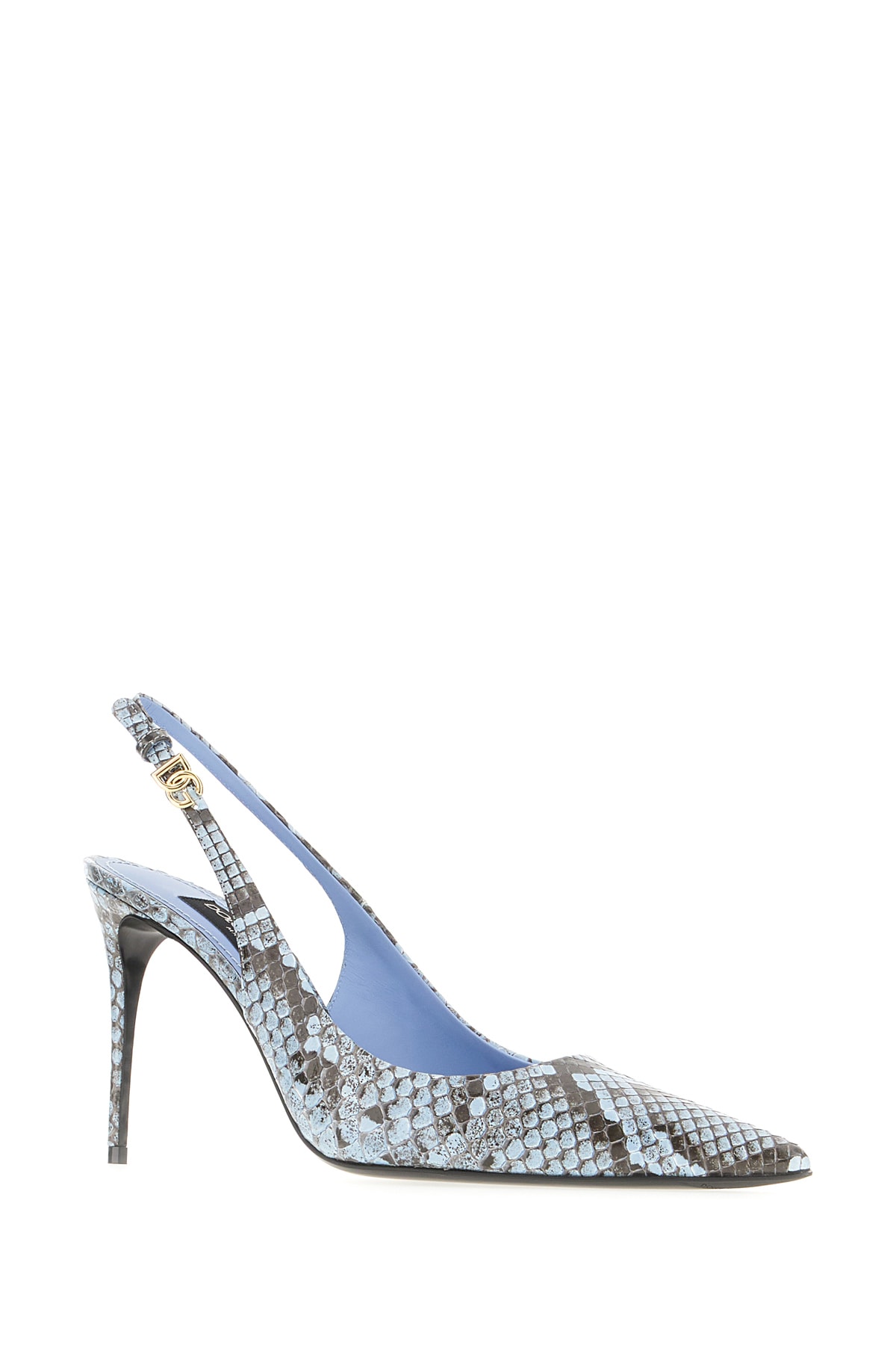 Shop Dolce & Gabbana Multicolor Python Pumps In Azzurroglicine