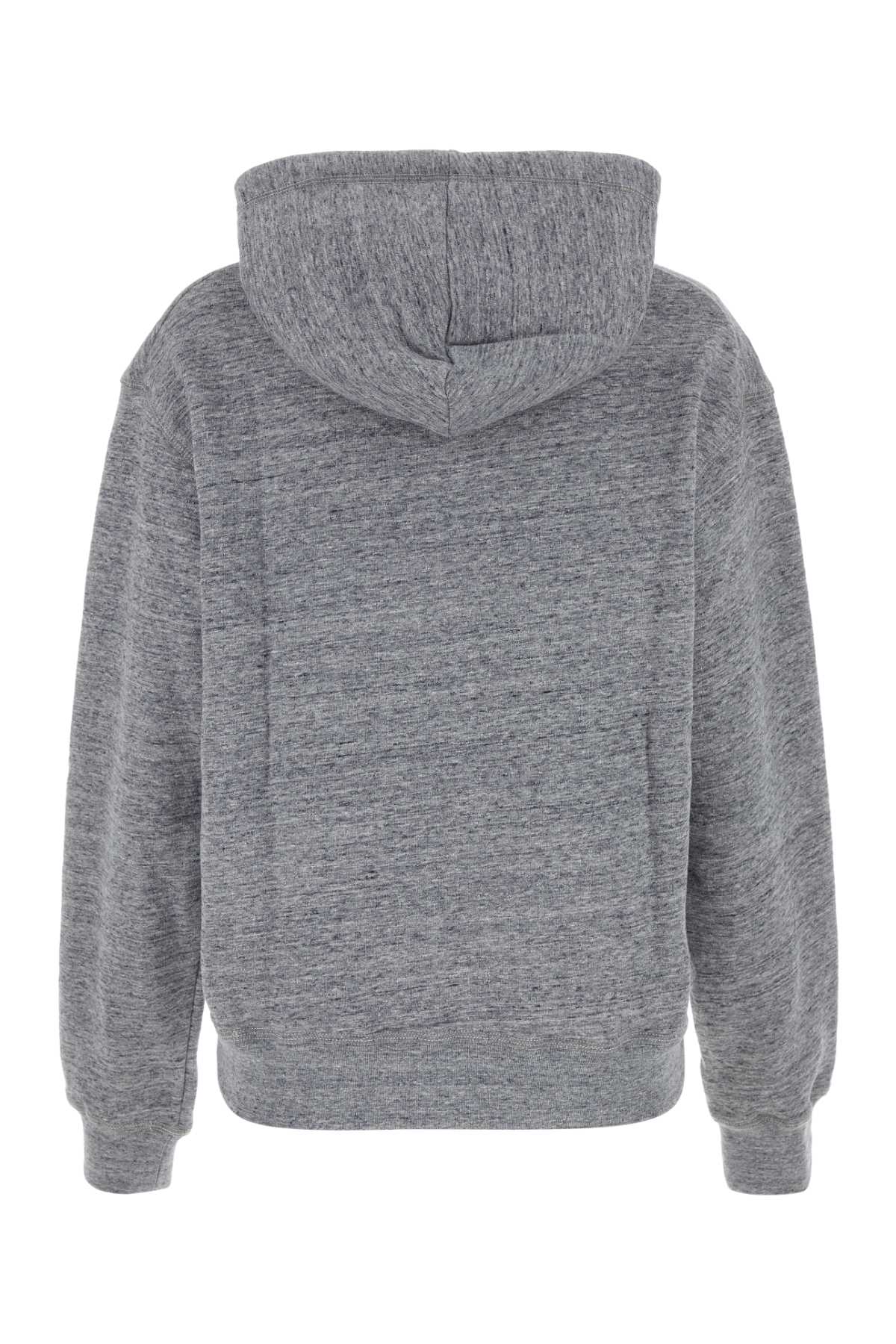 Shop Dsquared2 Melange Grey Cotton Sweatshirt