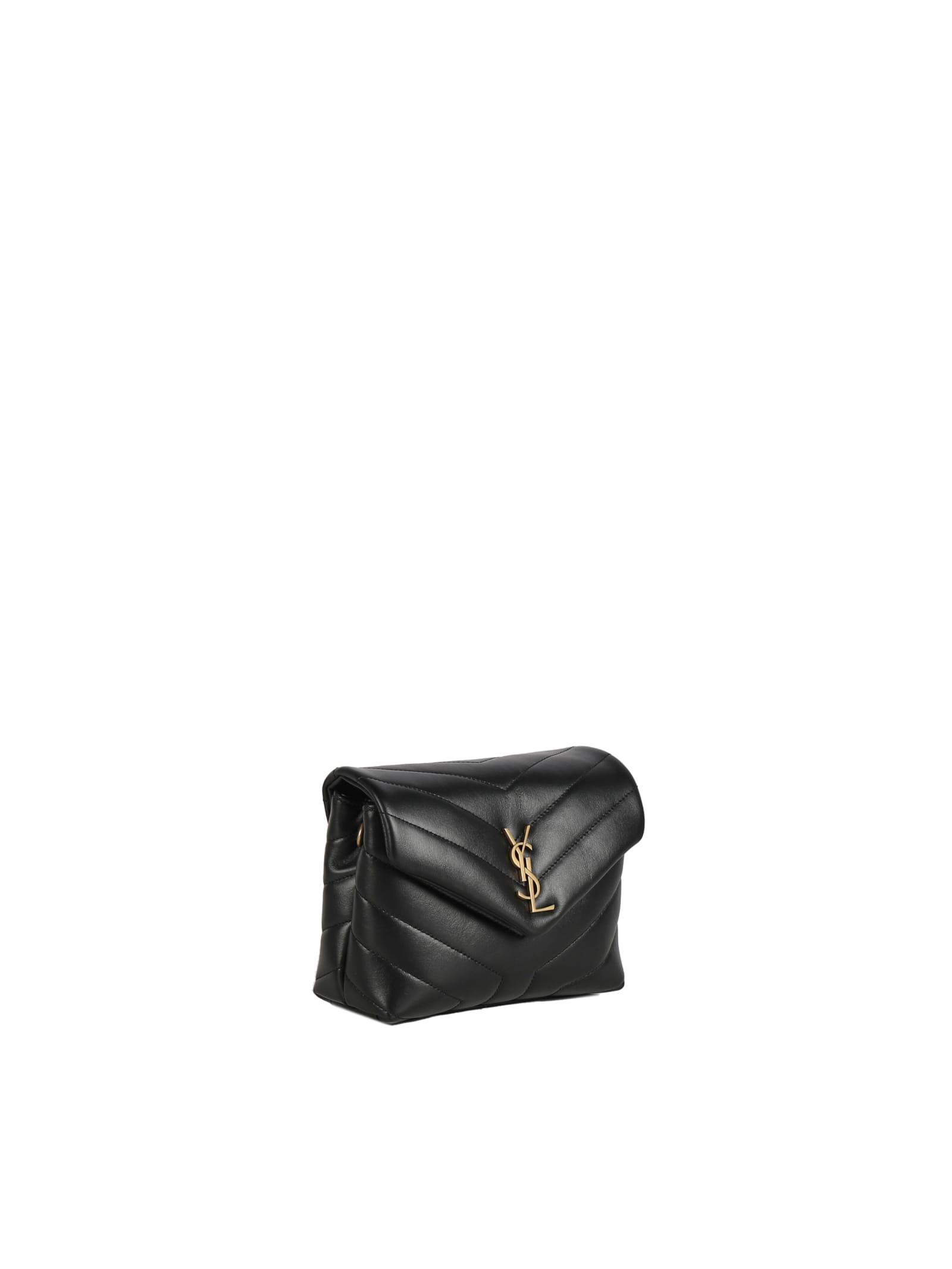Saint Laurent Sadie Ysl Patent Leather Hobo Bag