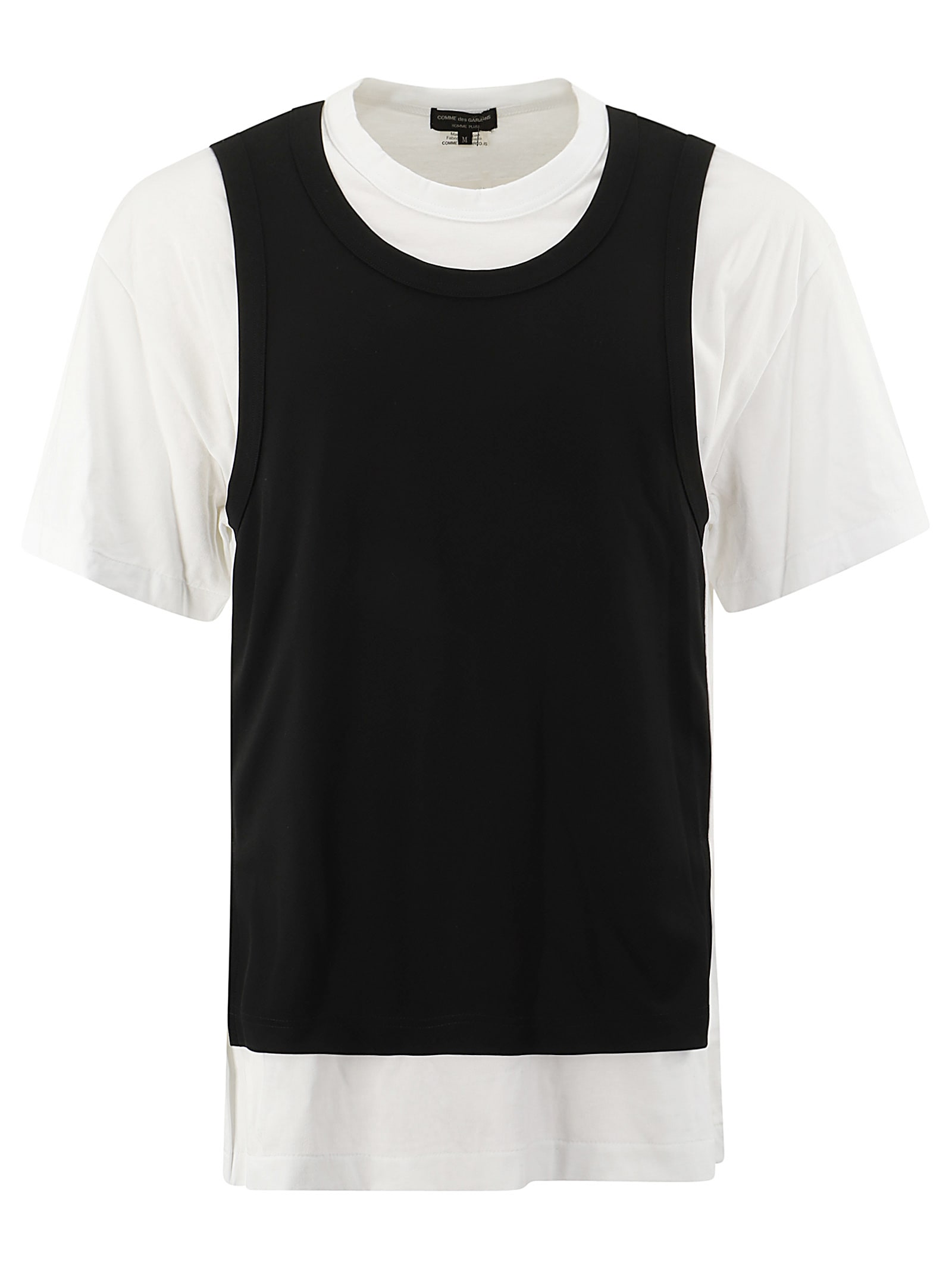 Shop Comme Des Garçons Homme Deux Mens T-shirt In White X Black