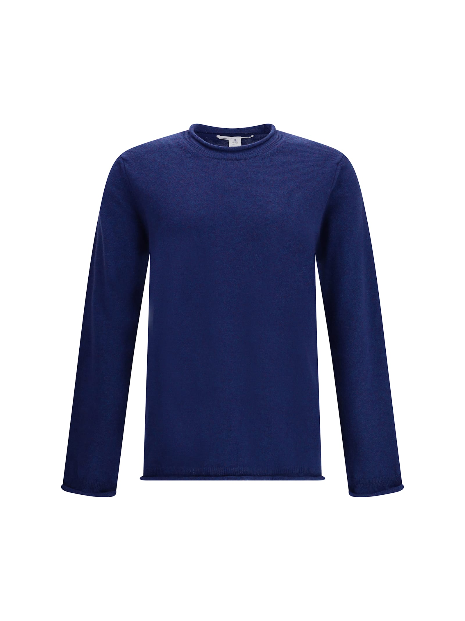Comme Des Garçons Shirt Round Neckline Sweater In Wool In Blue