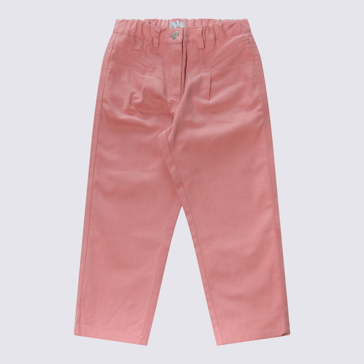 Shop Il Gufo Pink Cotton Pants In Powder Pink