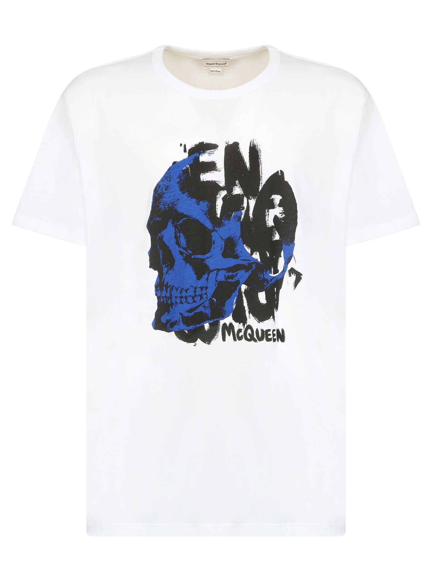 Alexander Mcqueen Basic T-shirt But From The Gothic Area Given By The Presence Of Prints With Skulls