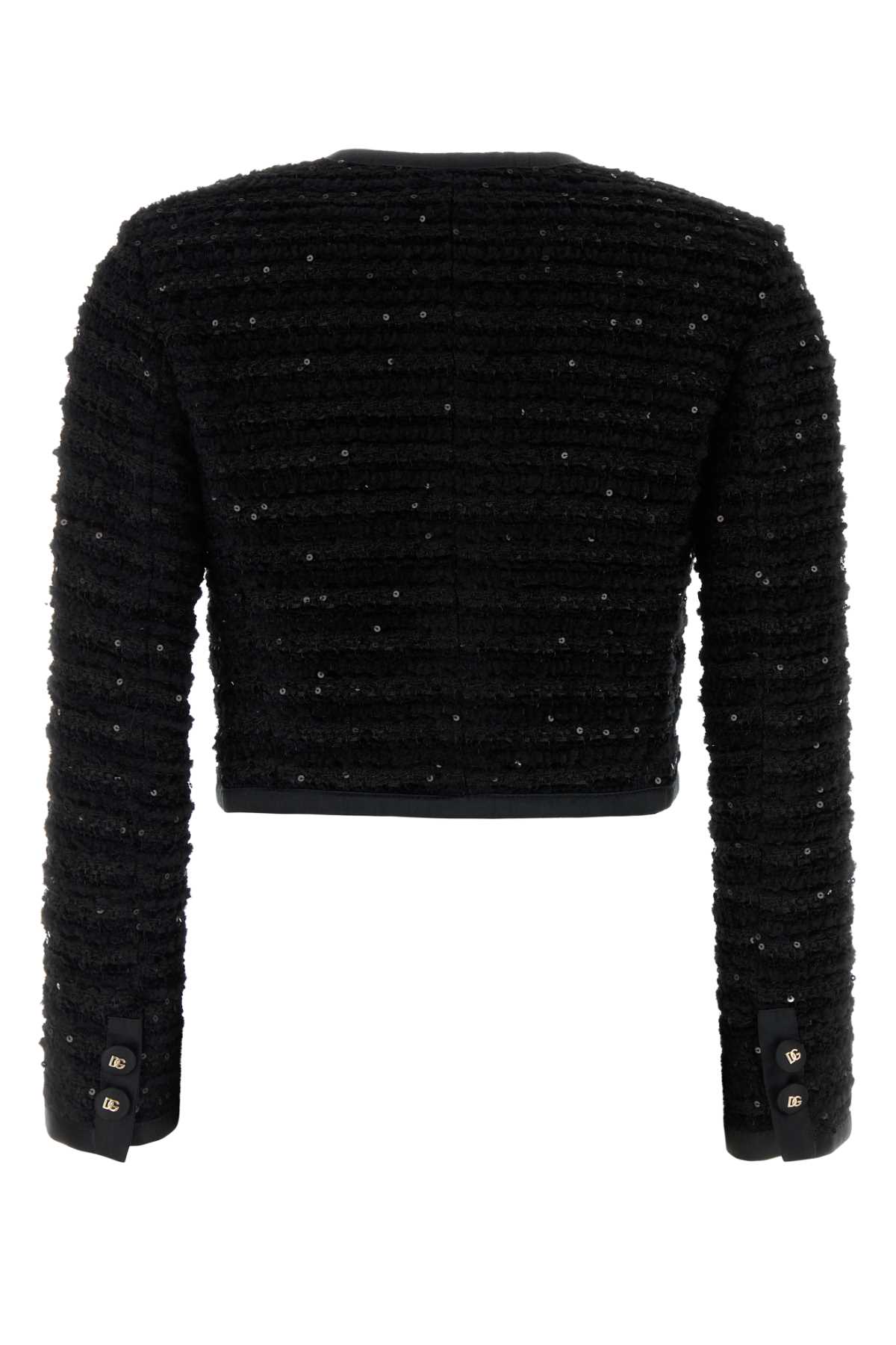 Shop Dolce & Gabbana Black Tweed Blazer In Nero