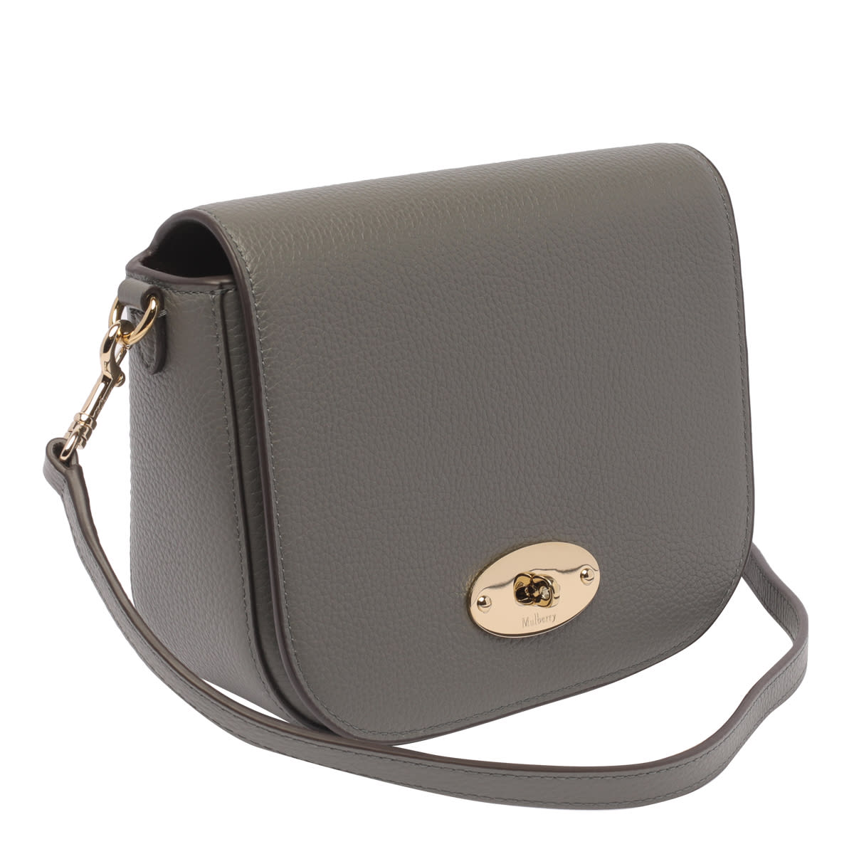 Shop Mulberry Small Darley Satchel Classic Bag In Grey