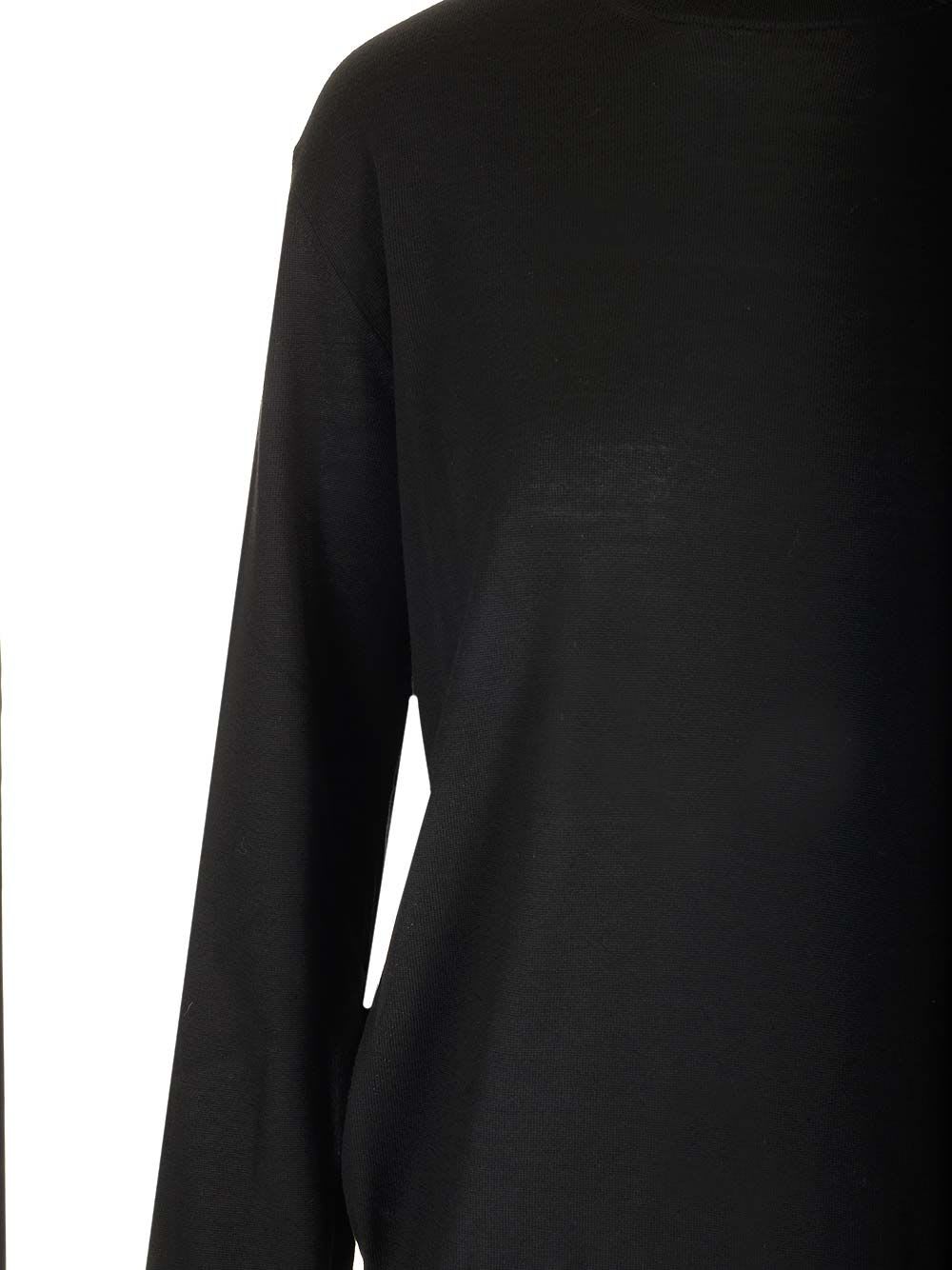 Shop Jil Sander Wool Jersey Turtleneck In Black