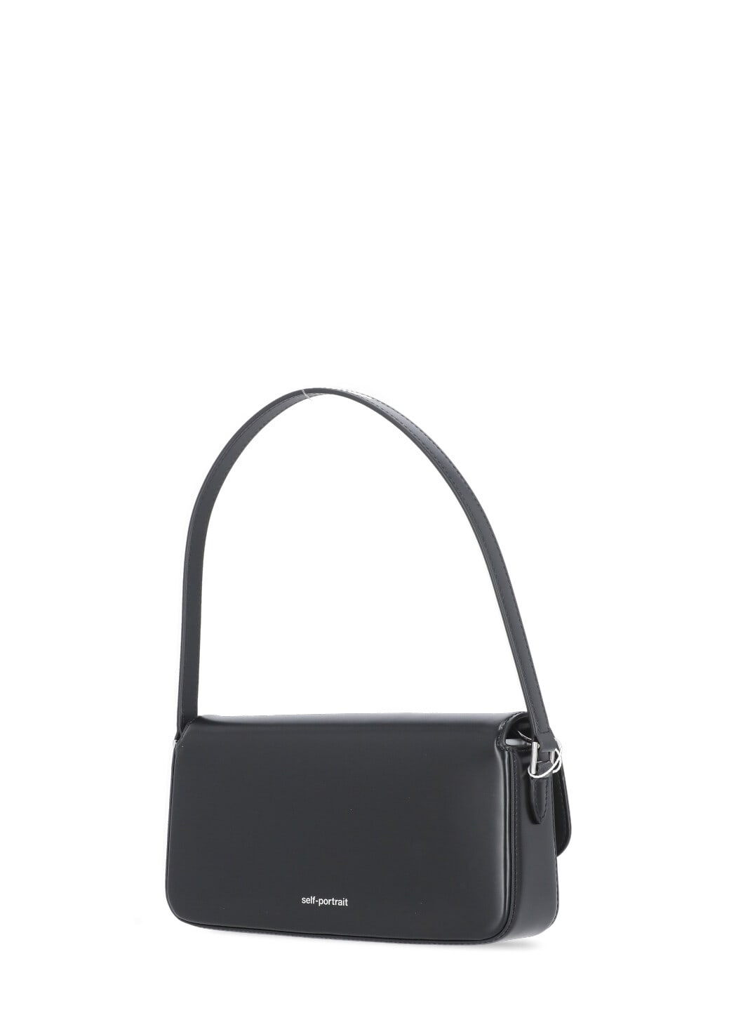 Shop Self-portrait Baguette Bag In Black