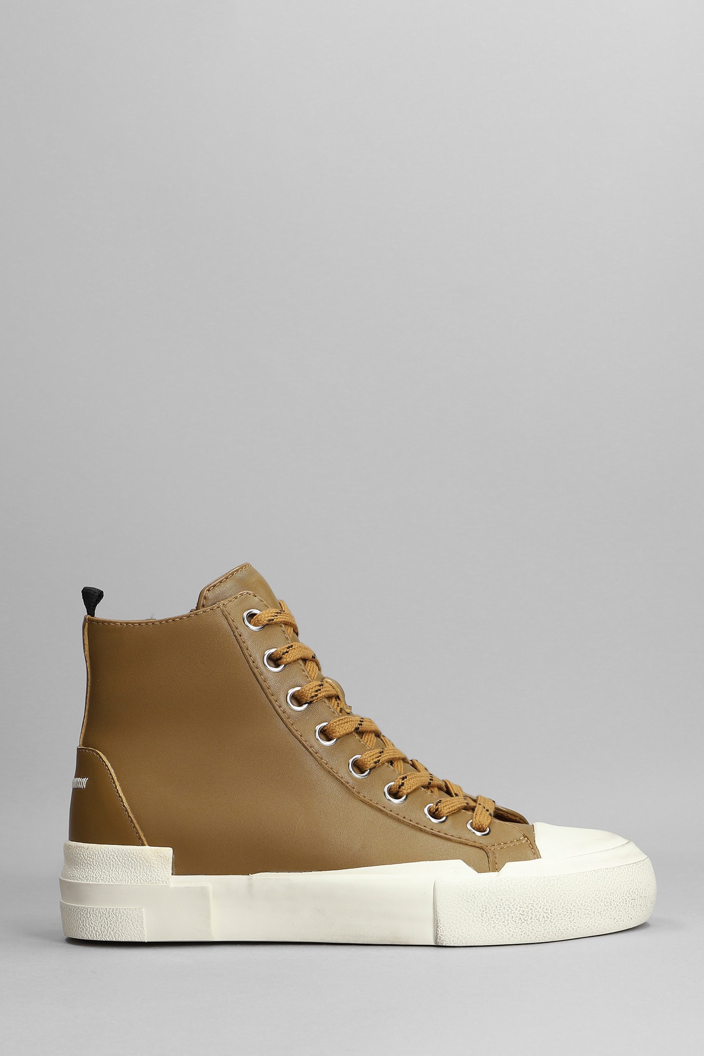 Ash Ghibly Bis Sneakers In Khaki Leather