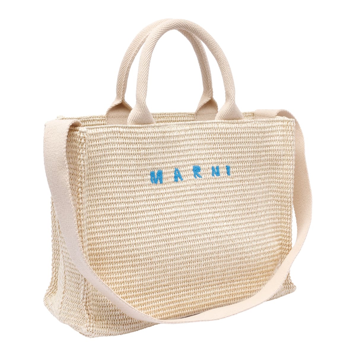 Marni Women's Shopping M Natural Beige Handles Bco Logo In Neutral