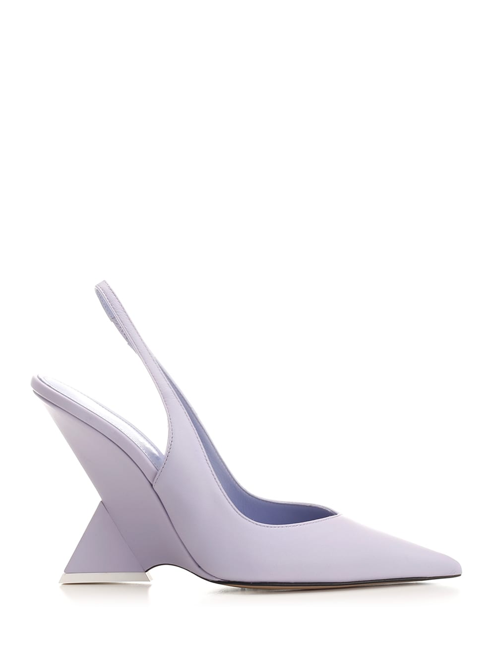 Attico Cheope 105 Leather Slingback Pumps In Violet