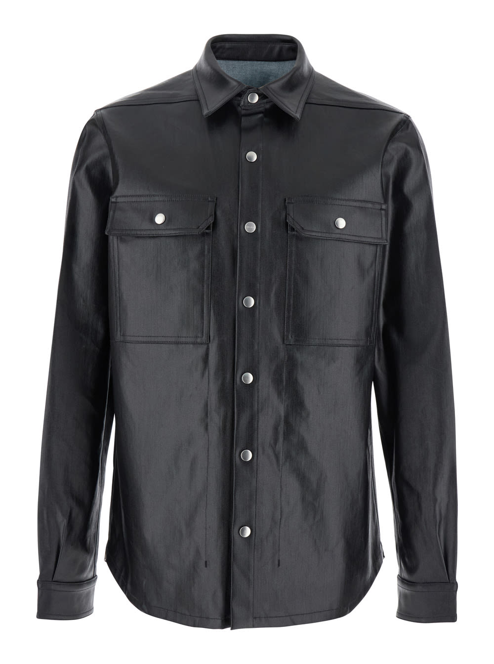 Jacket With Patch Pockets On The Chest In Cotton Blend Man - Rick Owens - Modalova