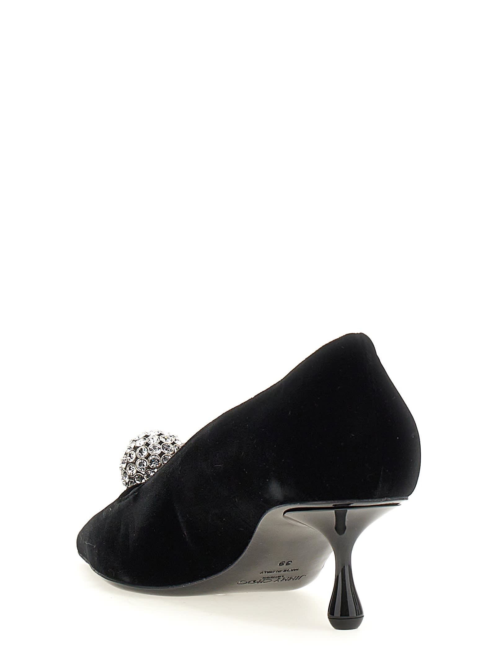 Jimmy Choo Orb 50 Crystal-embellished Velvet Pumps
