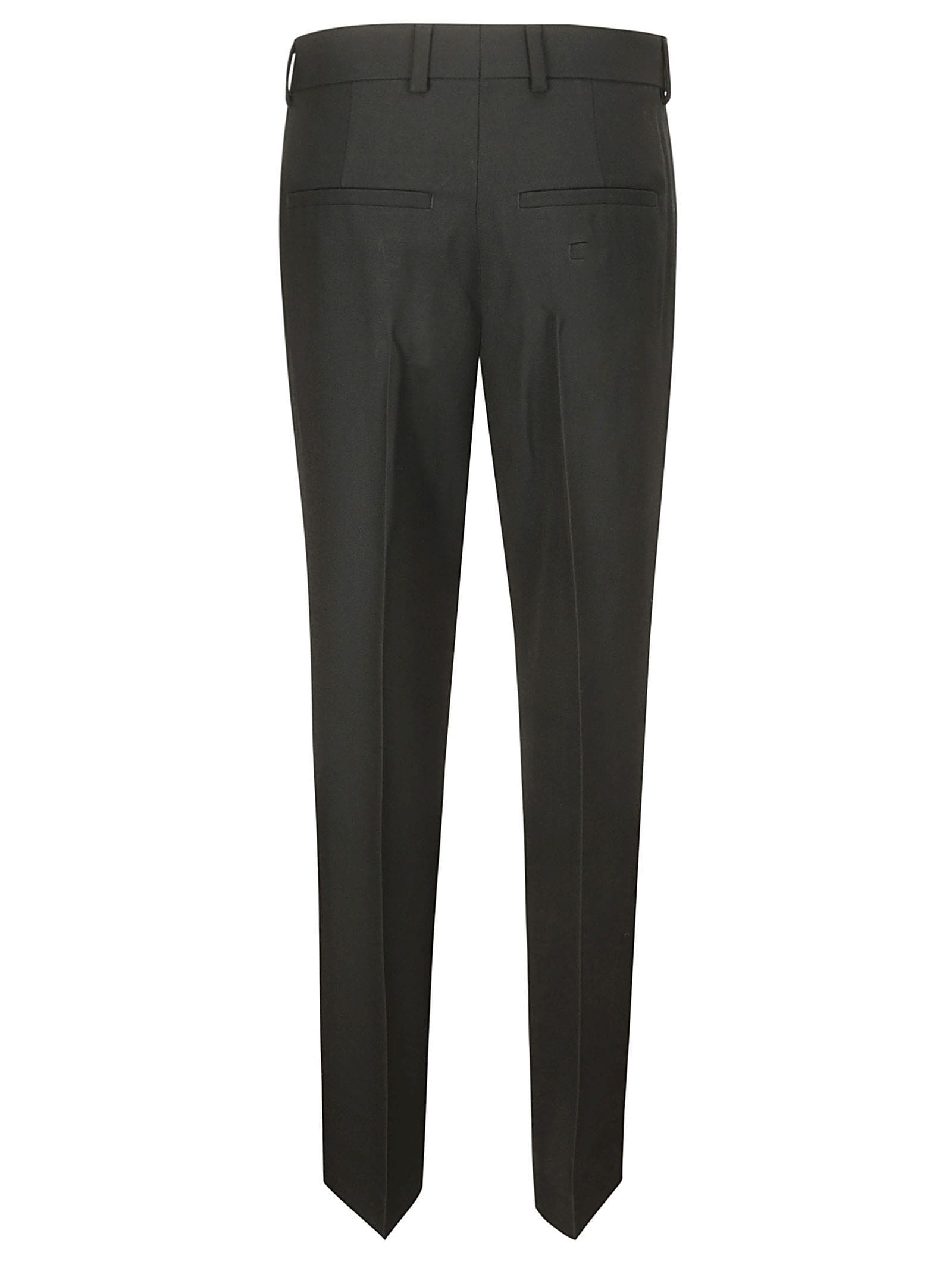 Shop Totême Straight Tailored Trousers In Black