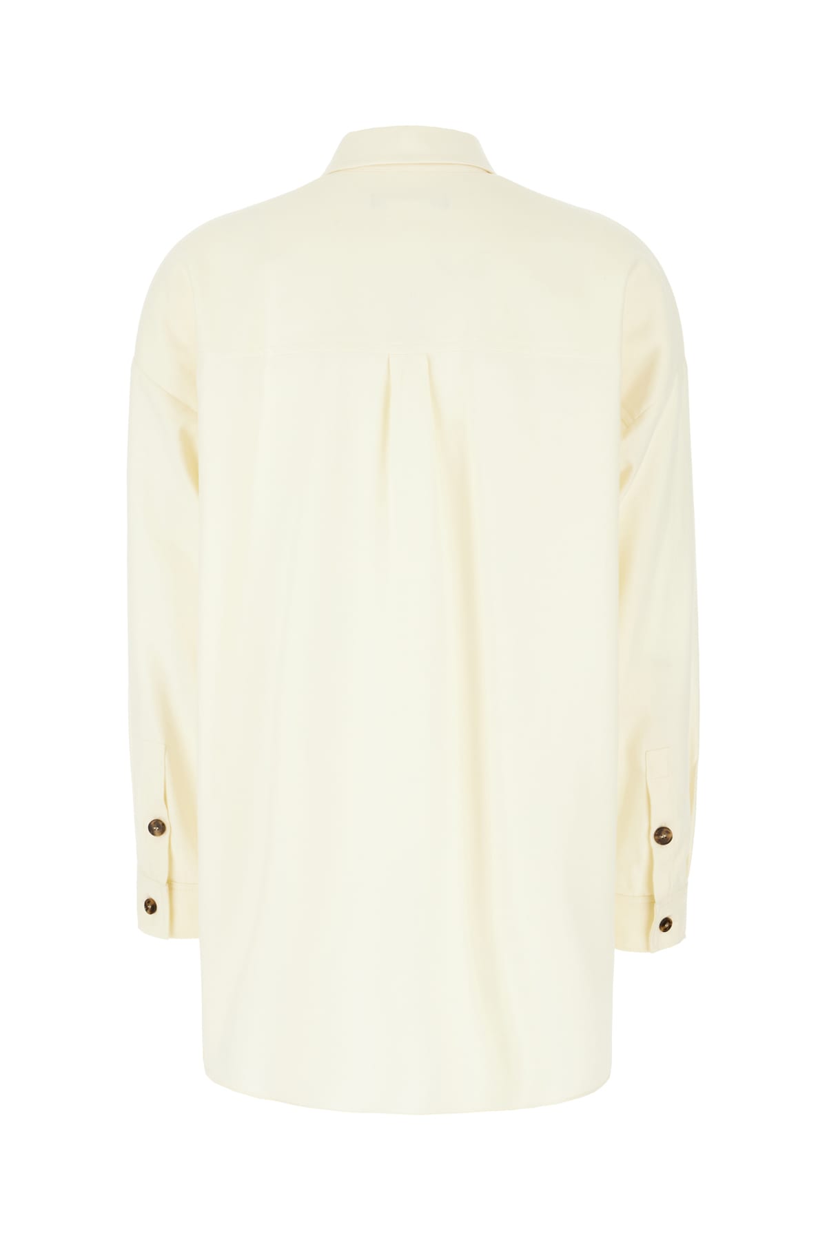 Shop Weekend Max Mara Cream Cotton Shirt In Ecru