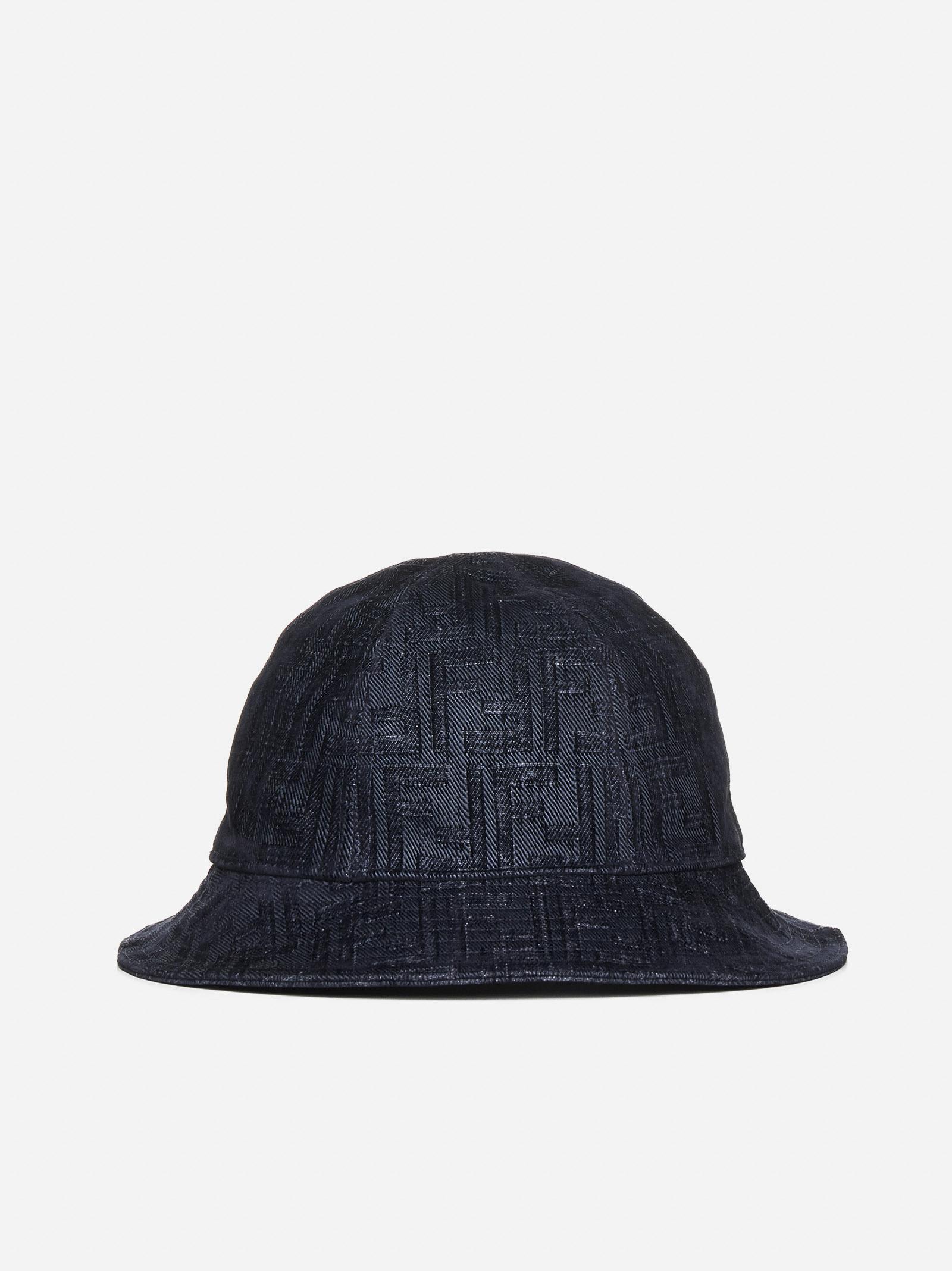 Fendi Ff Denim Bucket Hat In Blue