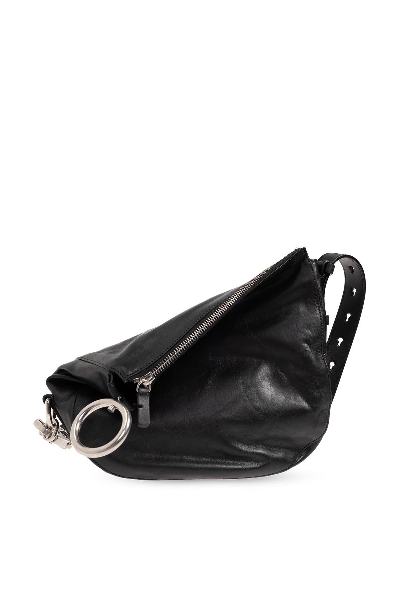 Shop Burberry Knight Small Shoulder Bag In Black