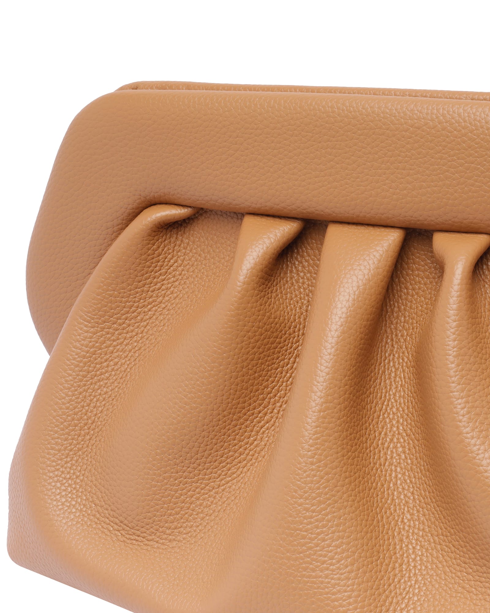 Themoirè Macadamia Vegan Pu Clutch In Beige