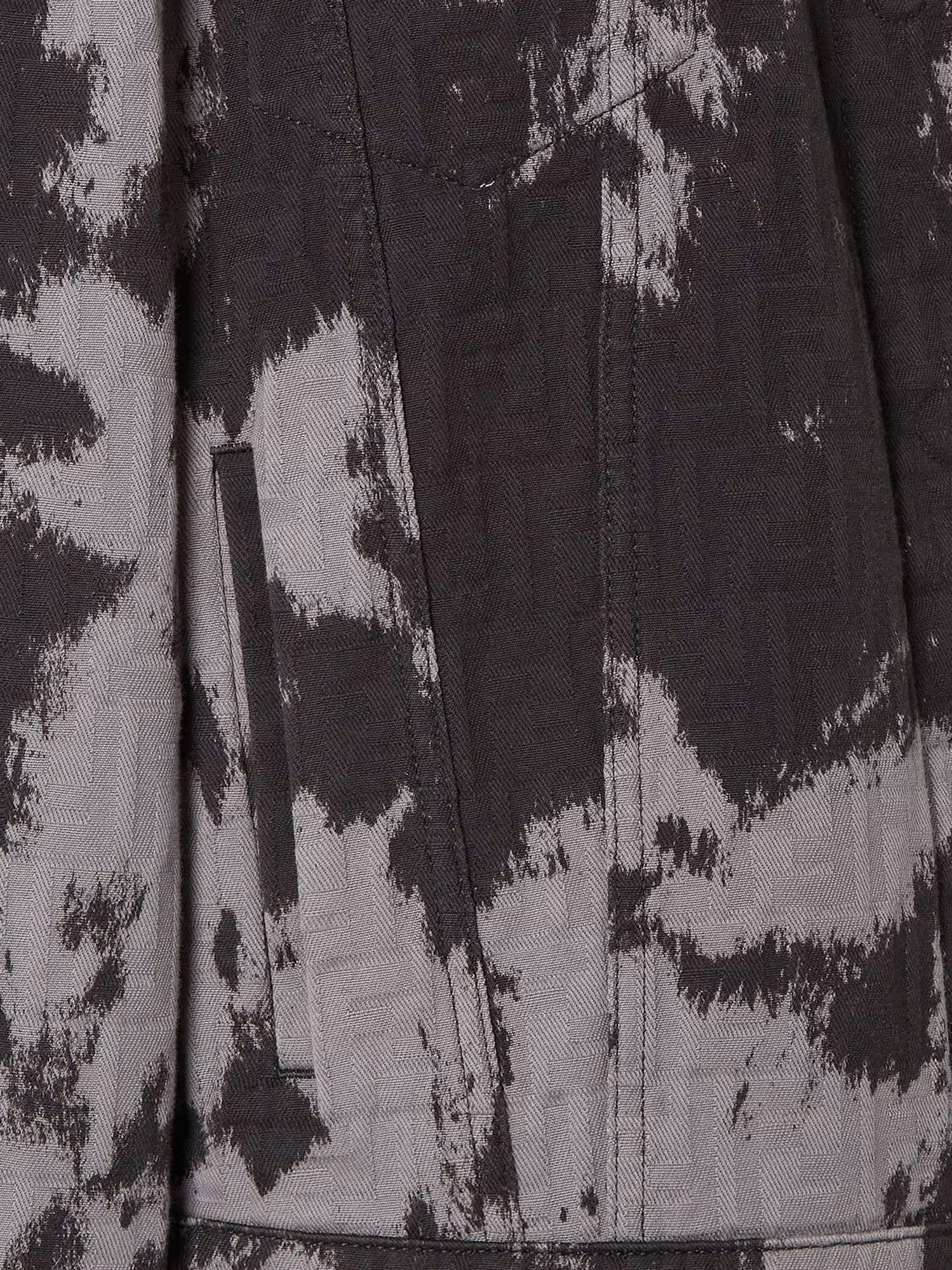 Fendi Women Ff Animalier Denim Jacket In Gray