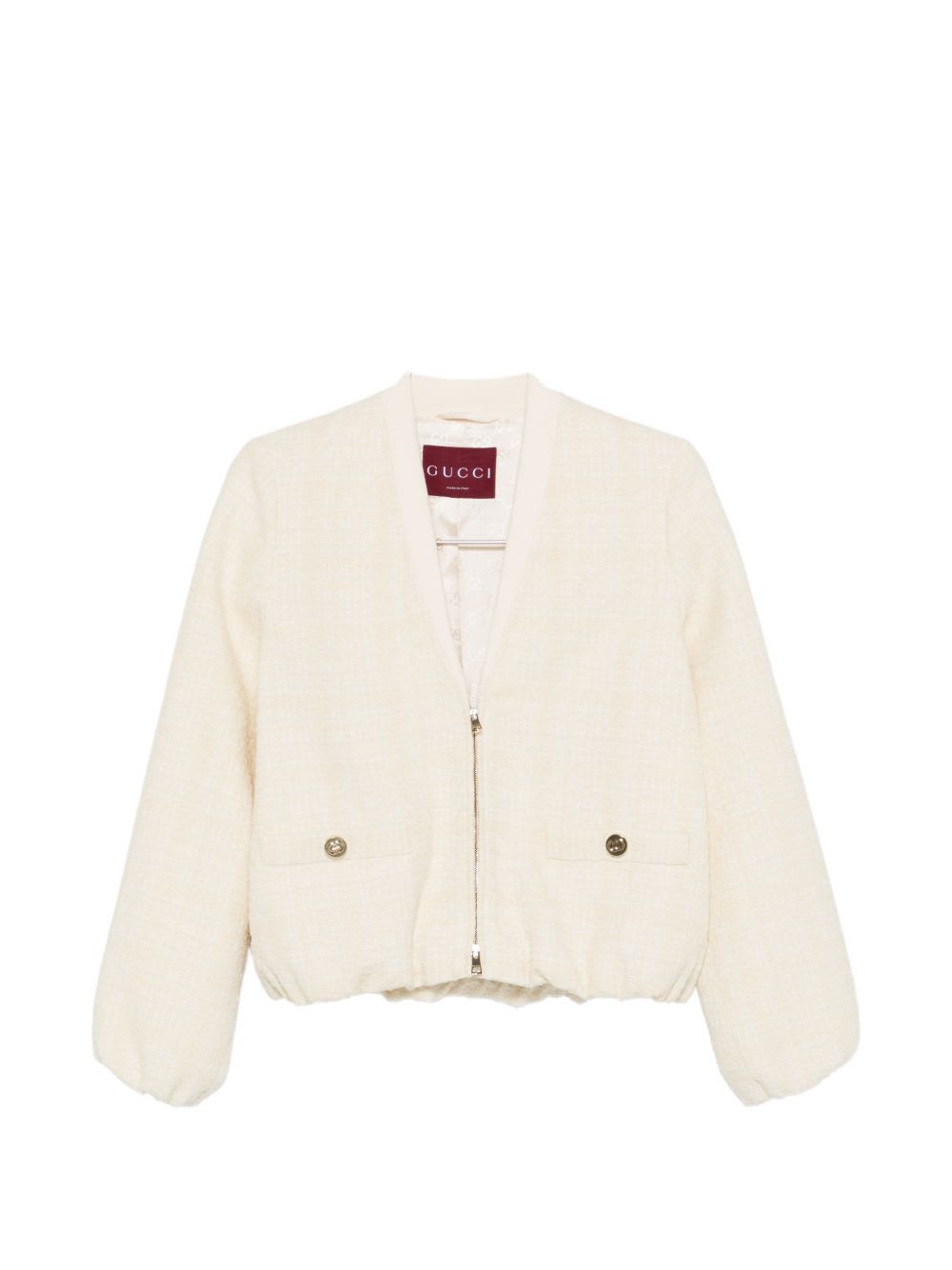 Gucci Cotton Tweed Jacket In Neutral