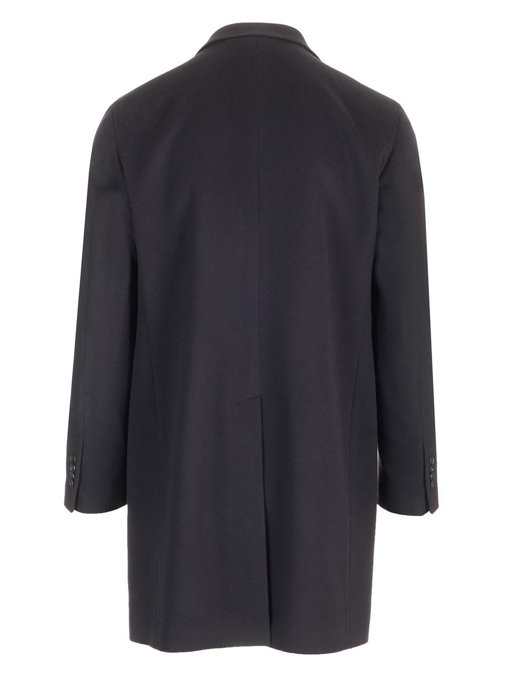 Shop Tagliatore Wool And Cashmere Coat In Blue