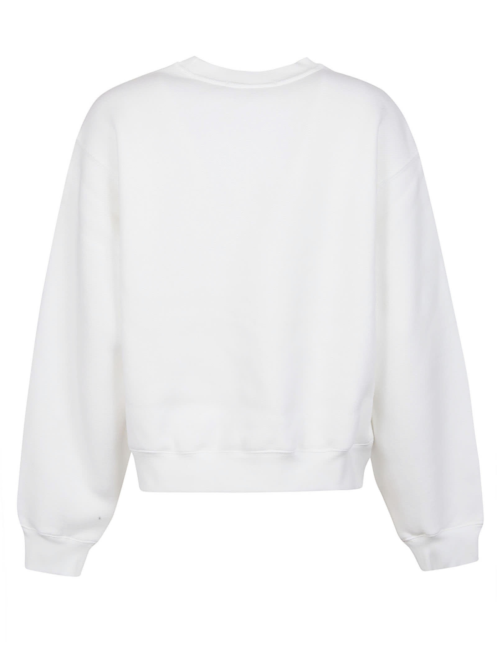 Shop Alexander Wang T Puff Paint Logo Essentail Terry Sweatshirt In White