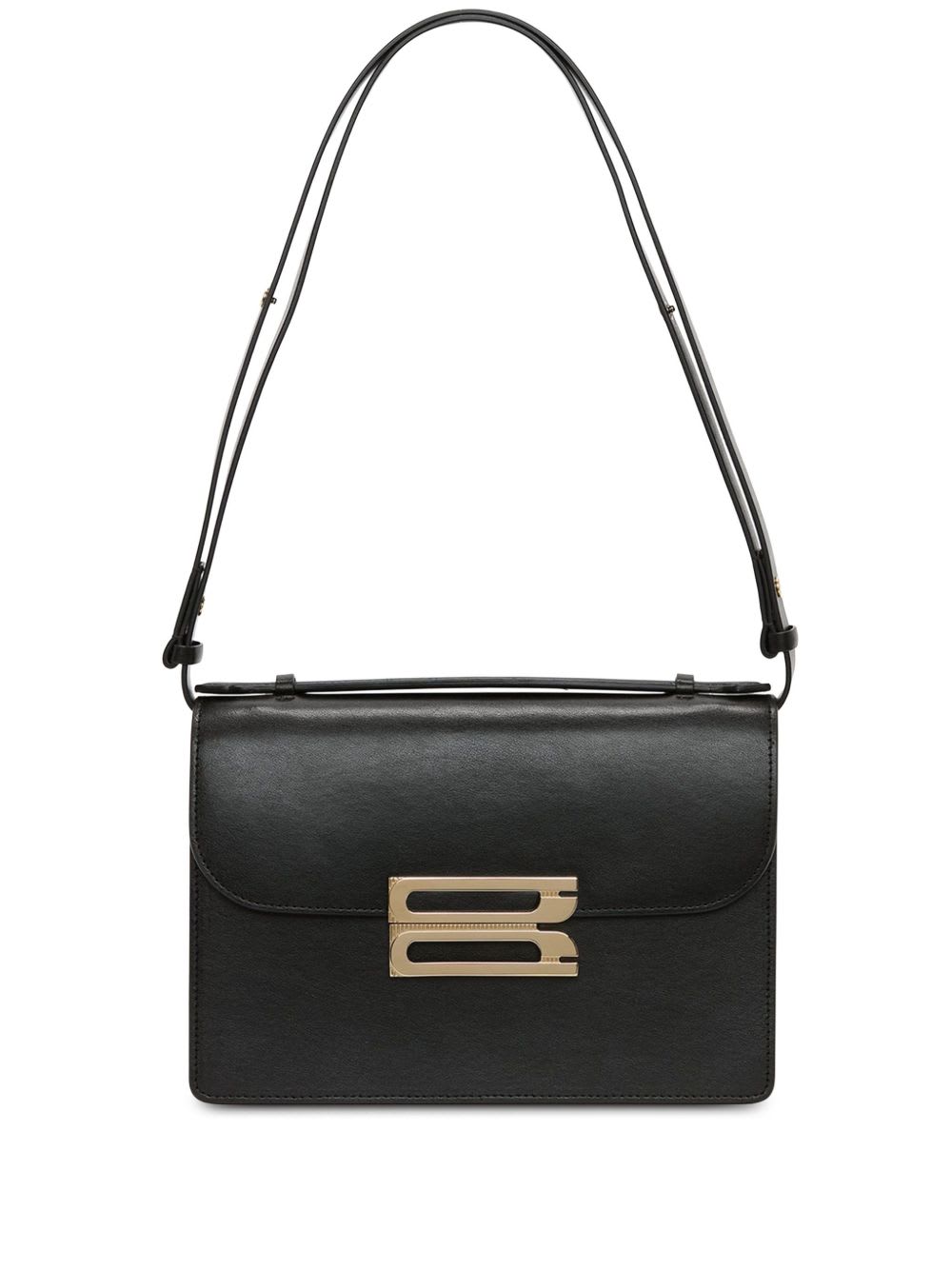 Victoria Beckham Shoulder Bag With Adjustable Strap And Gold-tone Hardware In Black