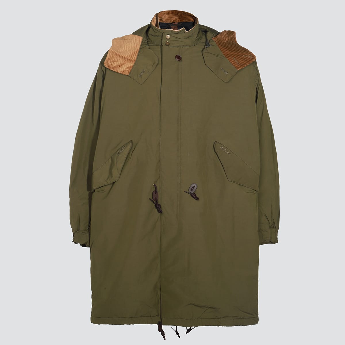 Shop Barbour Green Coat In Beech