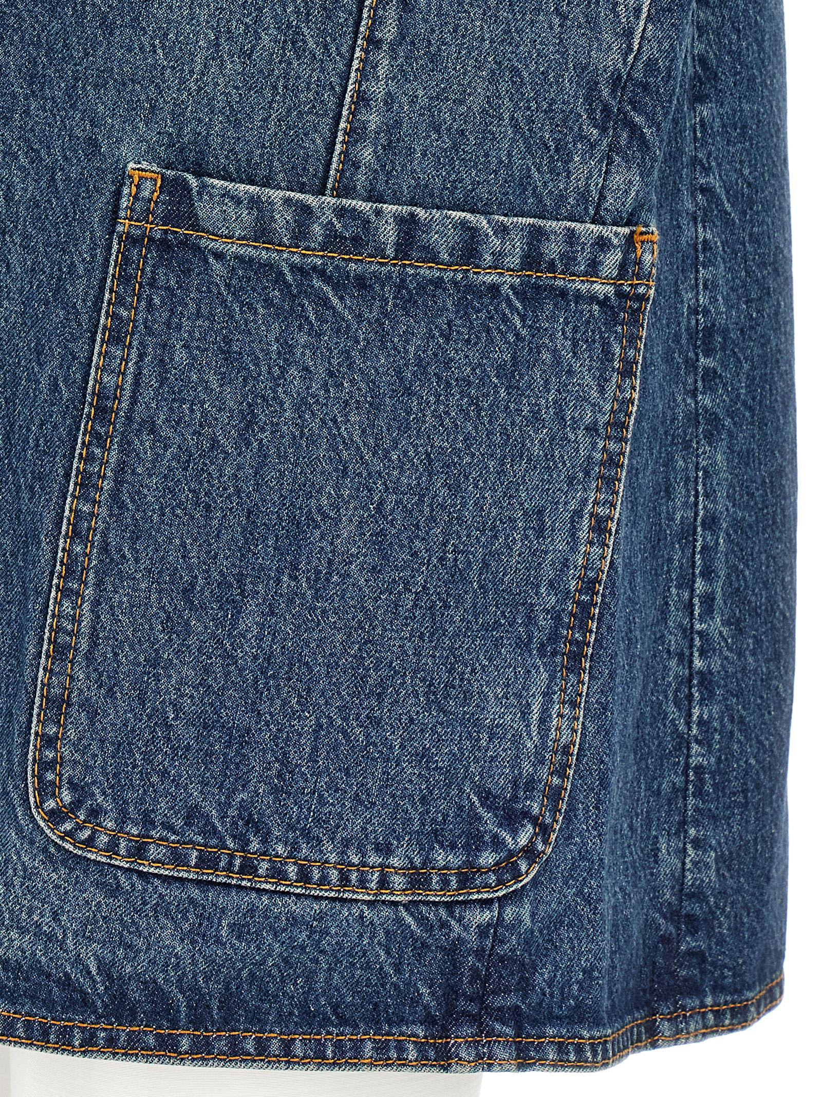Coperni Vest With Notched Lapels And Pockets In Blue