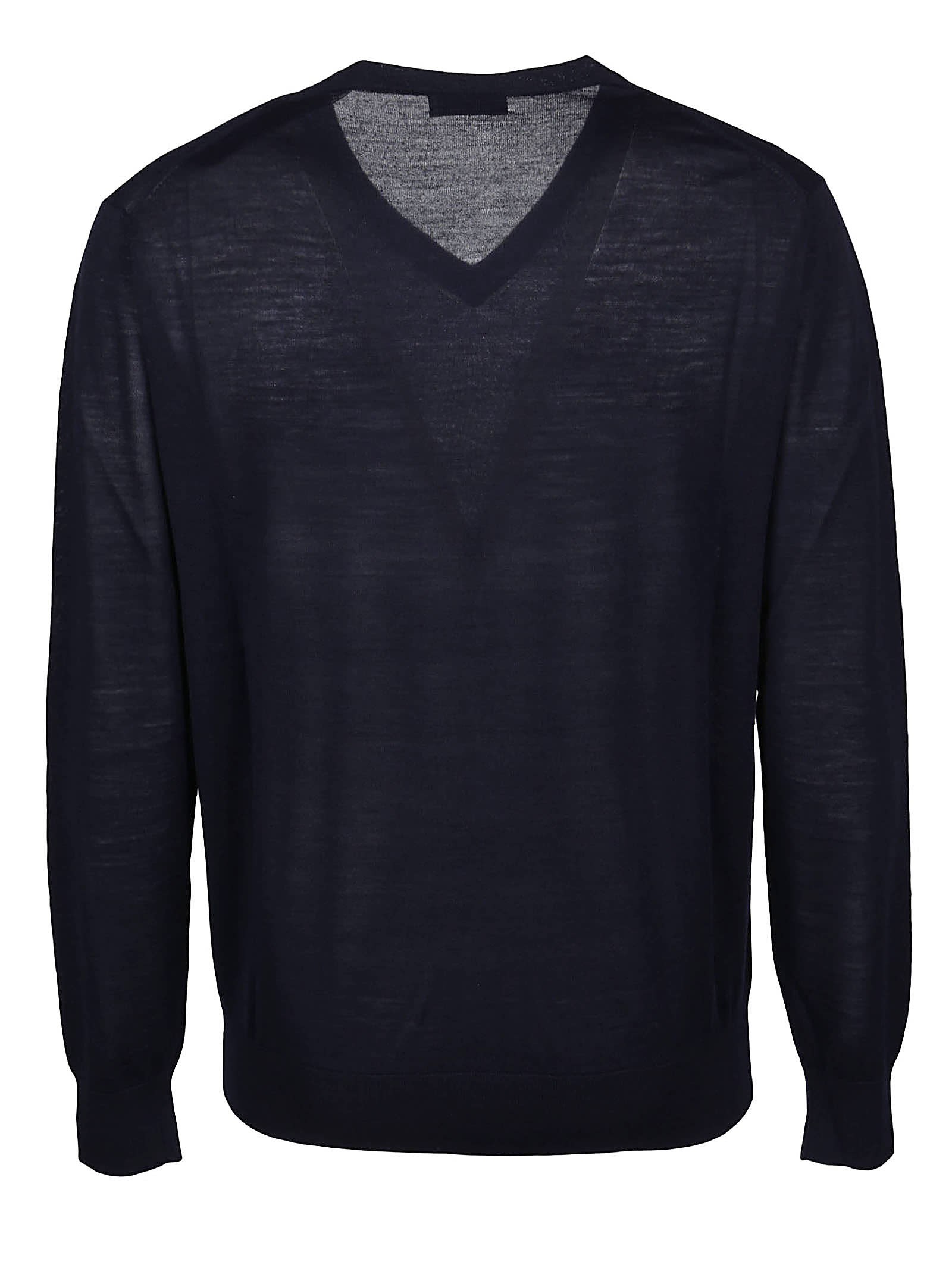 Shop Ballantyne Plain Sweater In Nero Navy