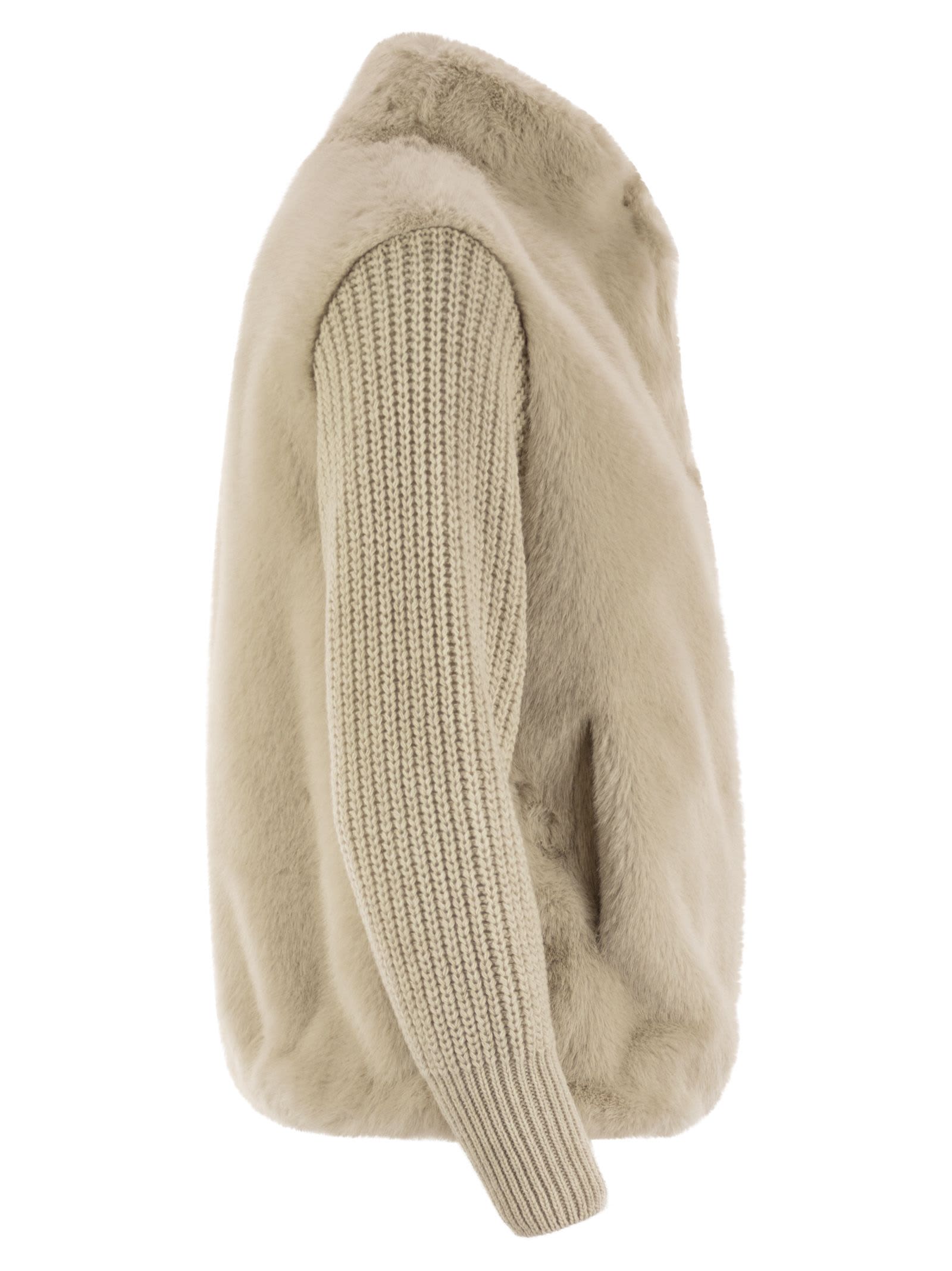 Herno Chantilly Polyester Jackets In Sand