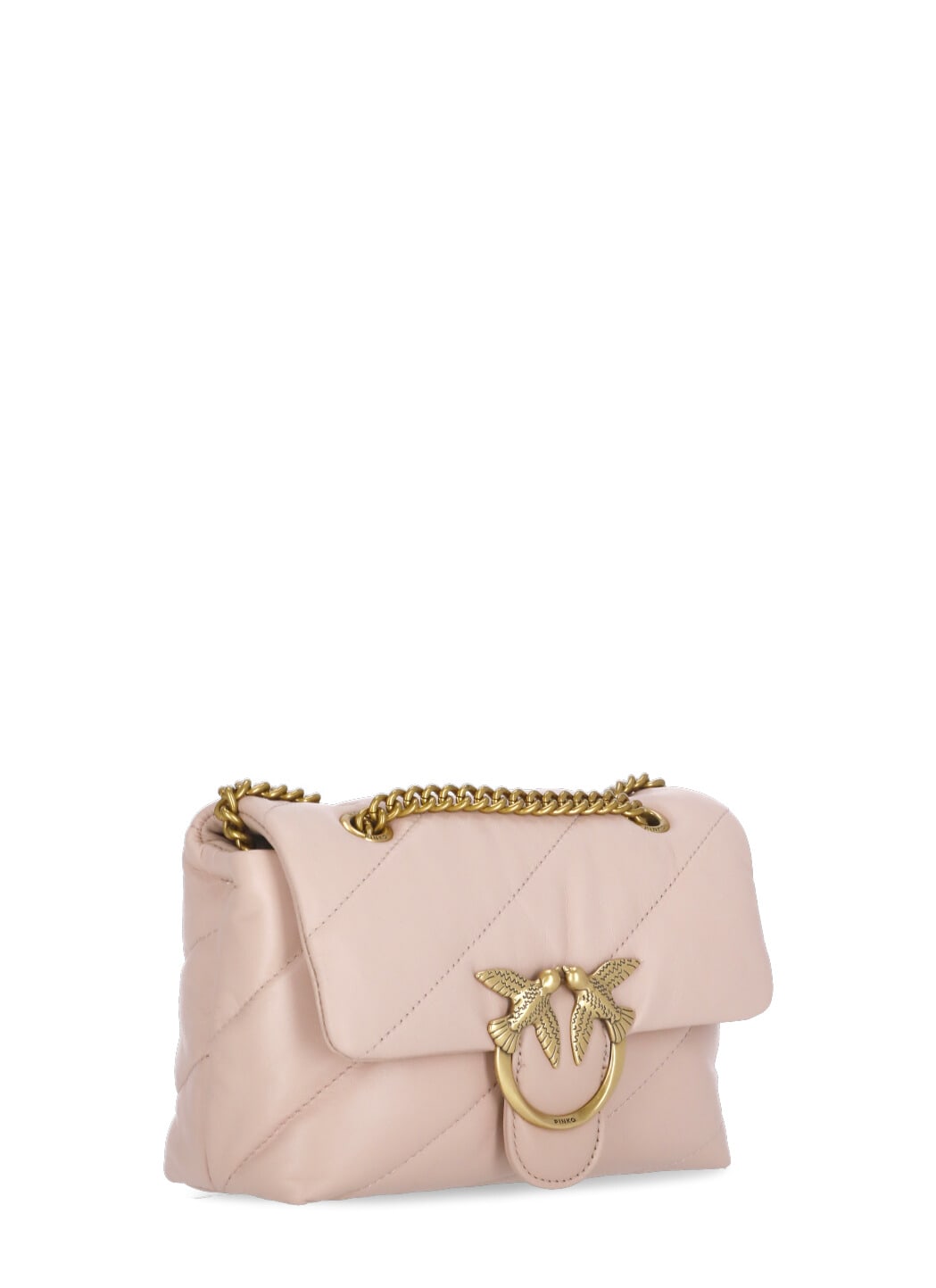 Shop Pinko Love Mini Puff Shoulder Bag In Pink