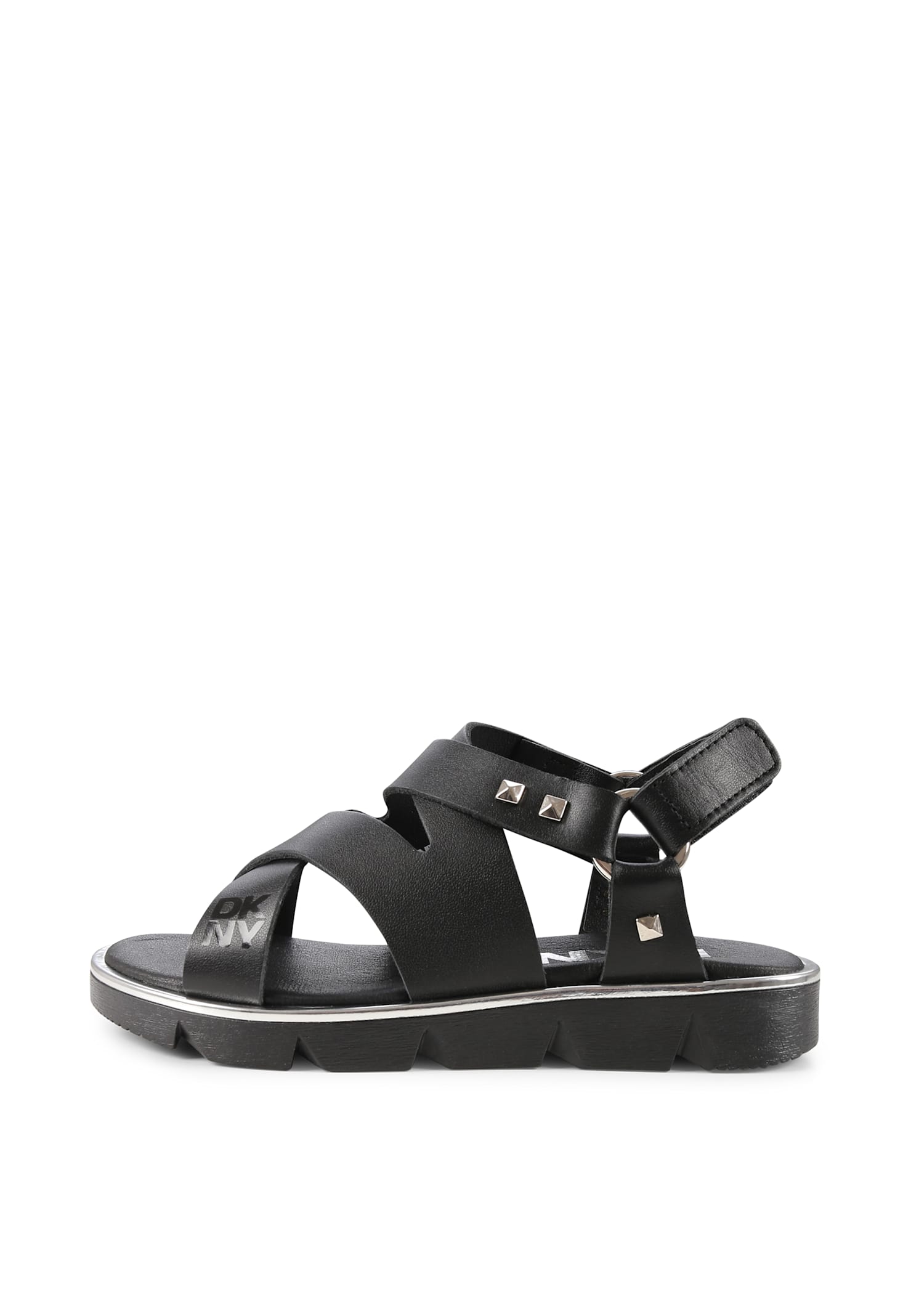Dkny Black Sandals For Girl With Studs