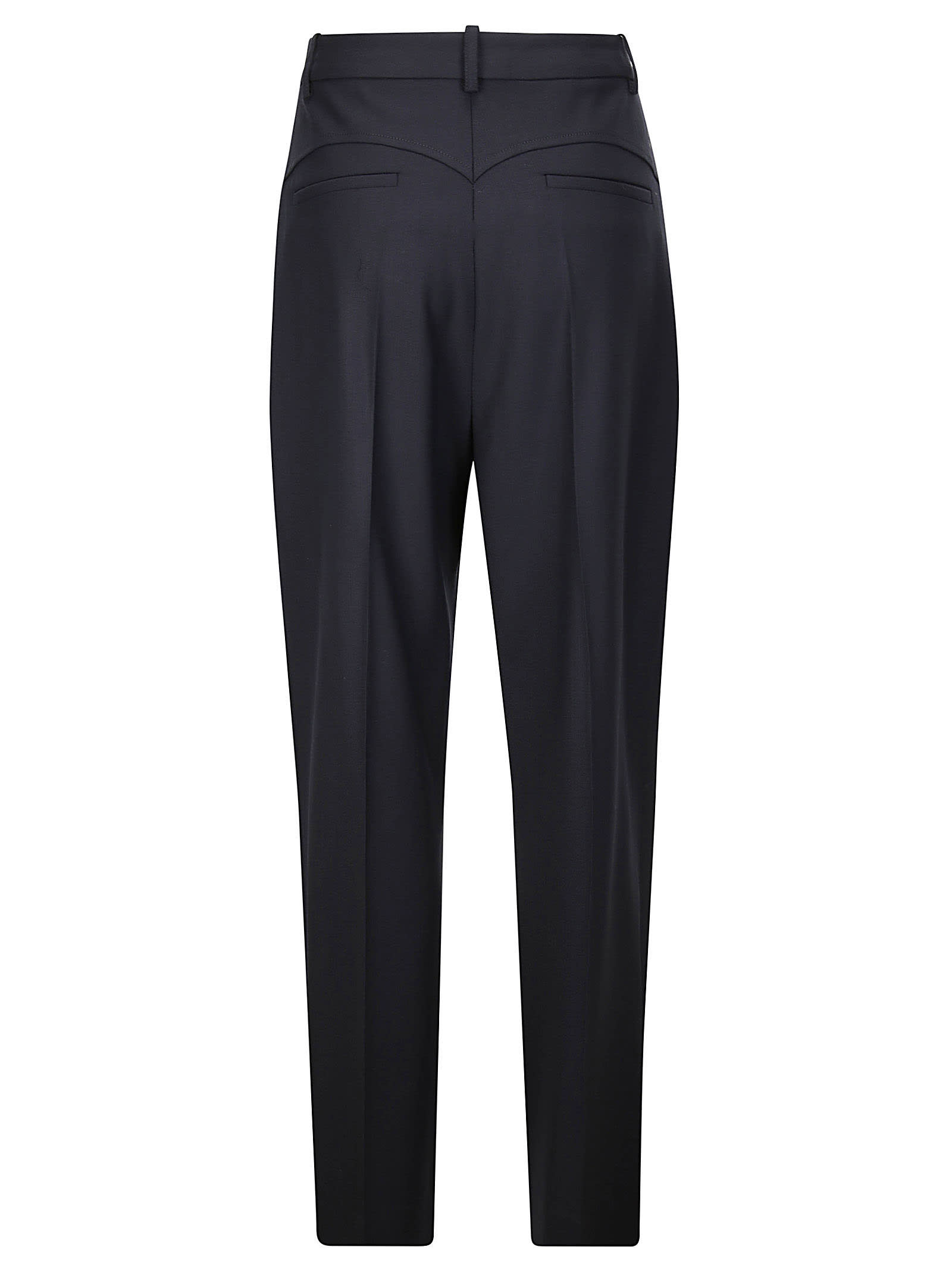 Shop Victoria Beckham Wide Leg Trouser In Midnight