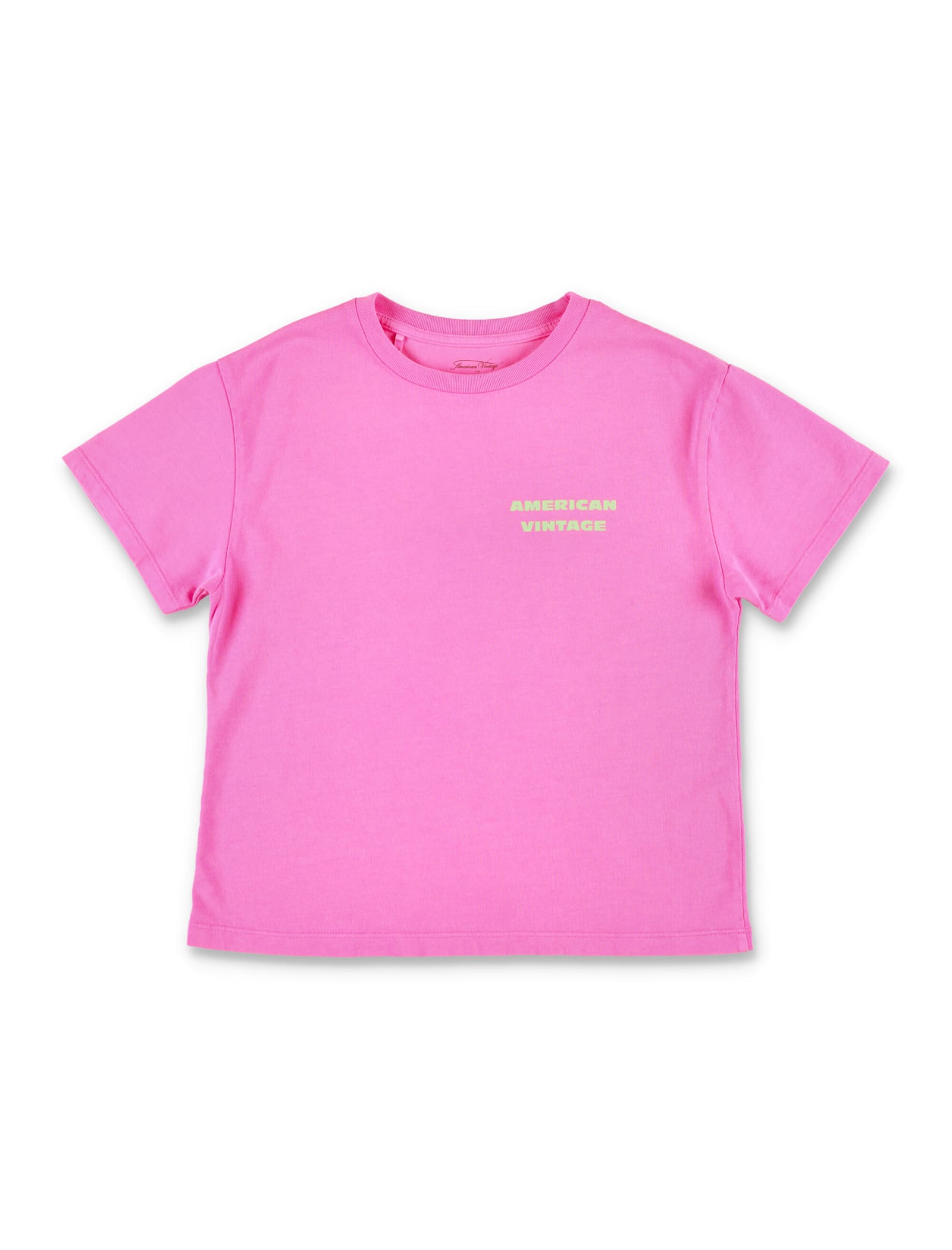 American Vintage Fizvalley Hot Pink Kids T-shirt In Pink