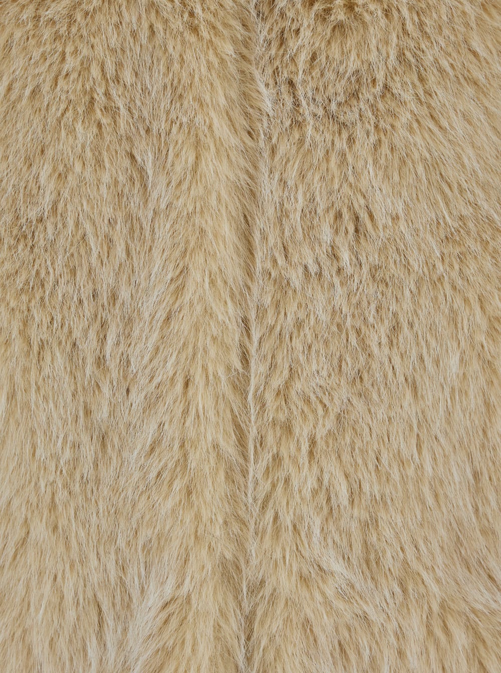 Shop Herno Beige Crewneck Vest In Eco Fur Woman