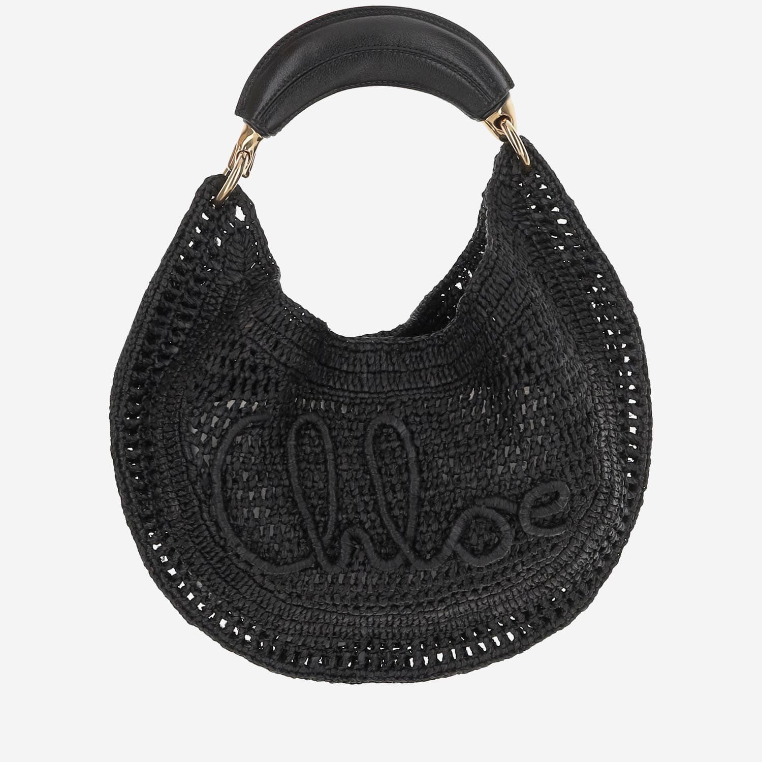 Chloé Summer Banana Raffia Hobo Bag