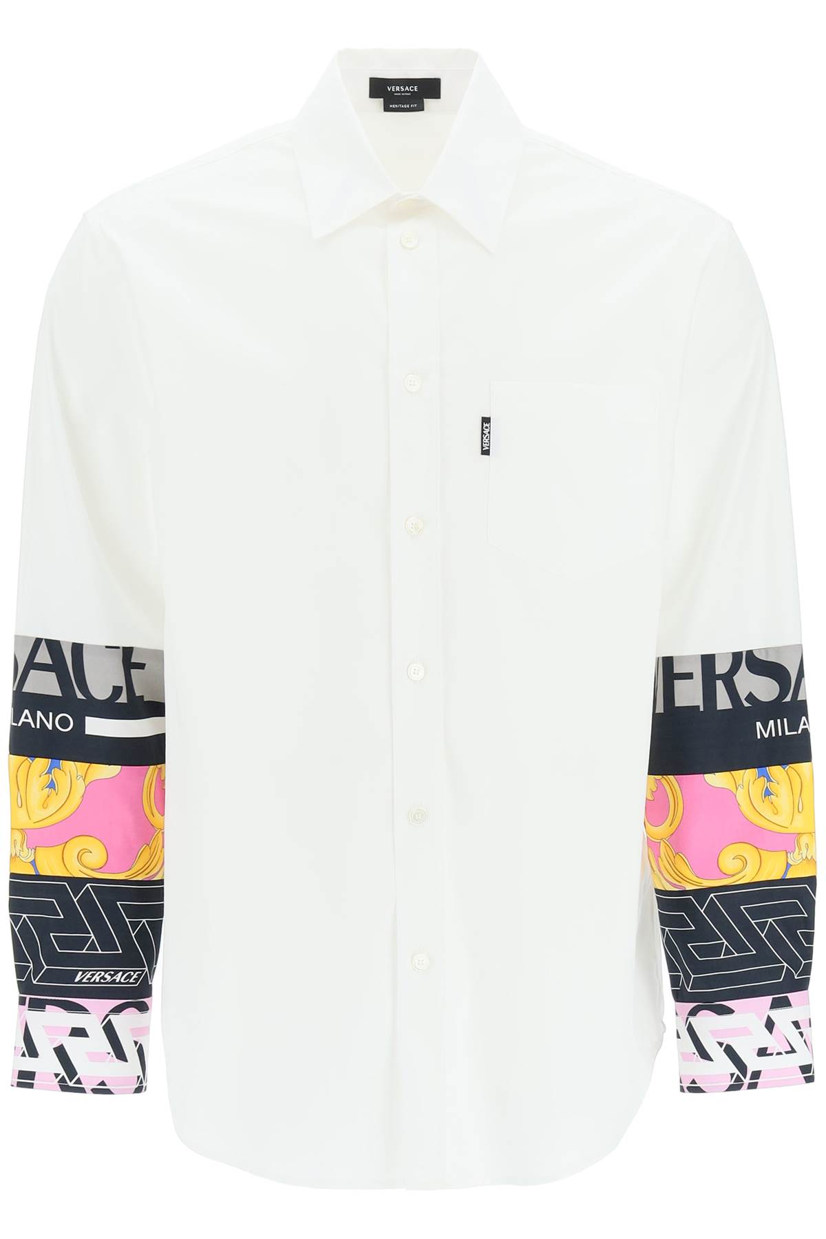 VERSACE SHIRT WITH PATCHWORK INSERTS
