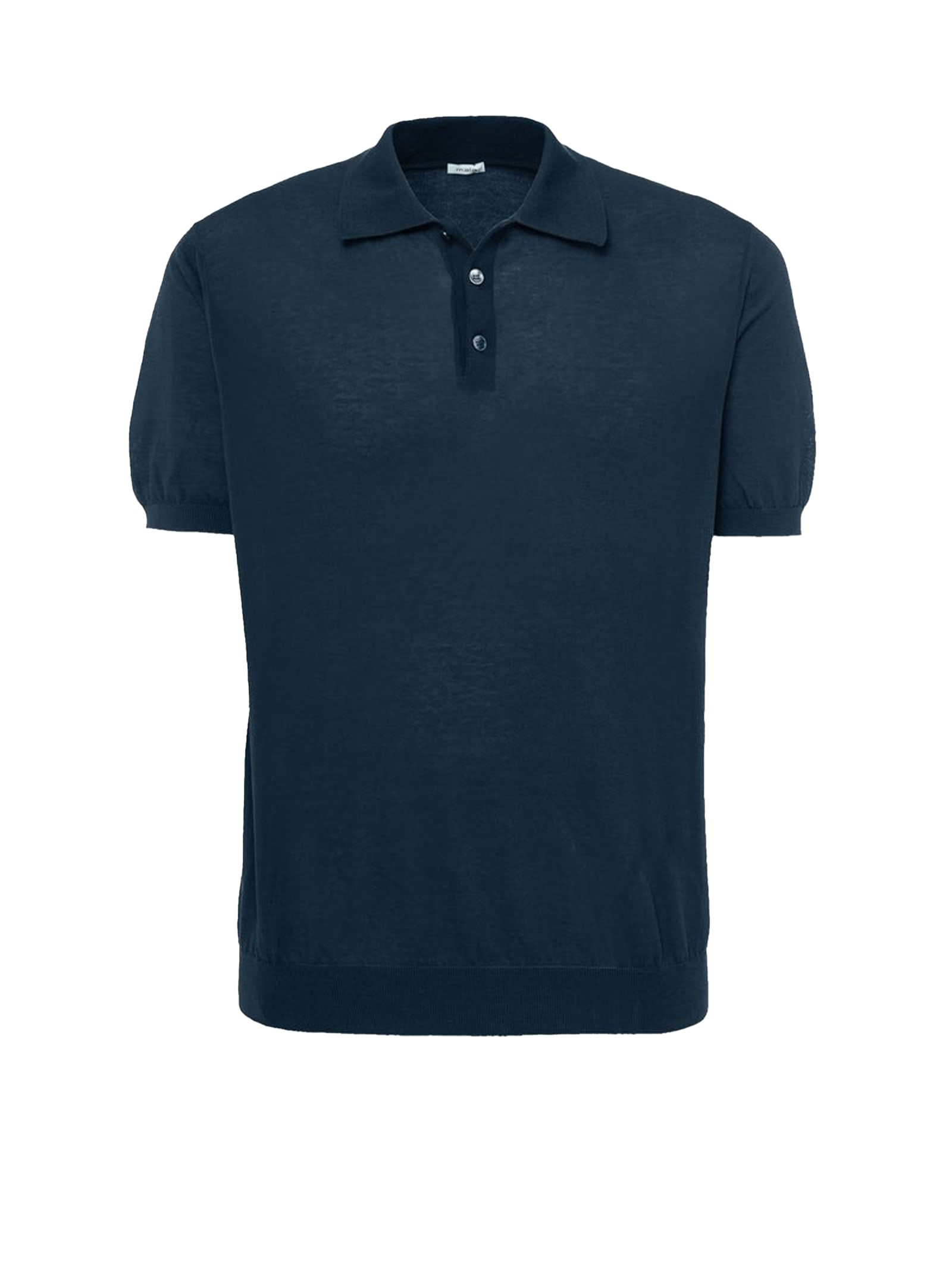 Shop Malo Polo With Short Sleeves In Blue