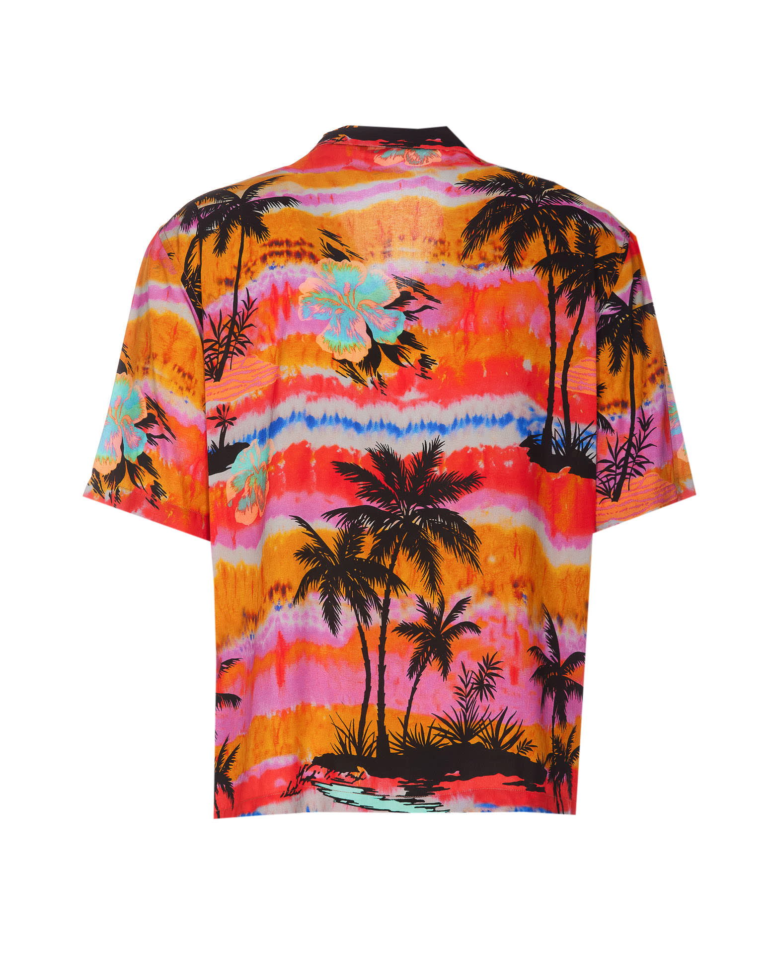 Shop Palm Angels Psychedelic Palms Shirt In Fuchsia